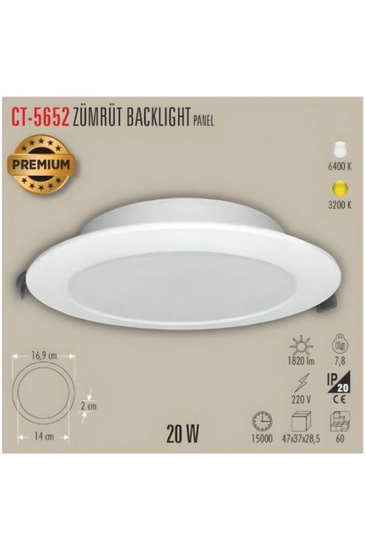 CT-5652G 20W Zümrüt Backlight Günışığı - PH - Görsel 2