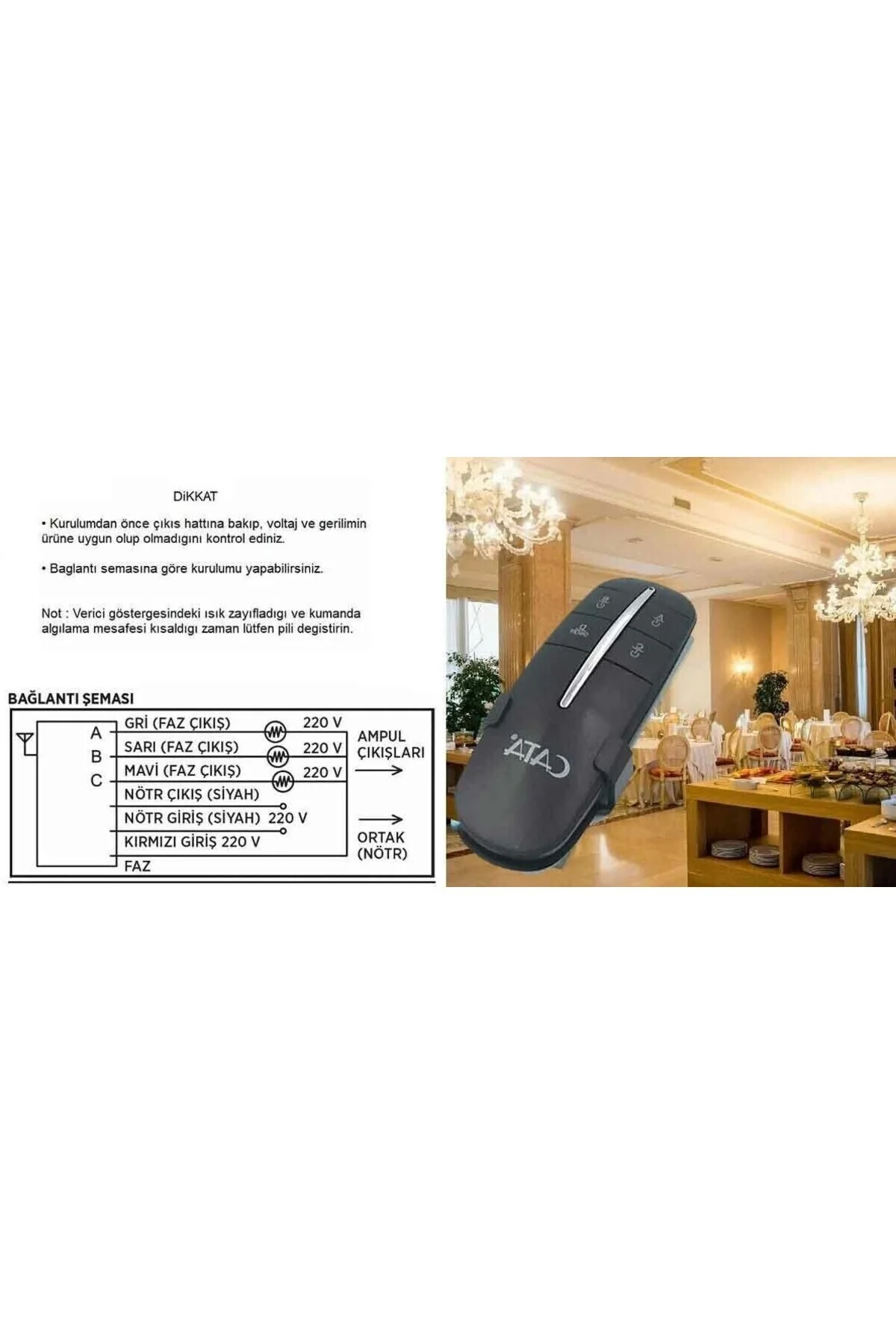 Ct 9115 3x1000 3lü Aydınlatma Işık Kumandası Üçlü Ct 9115 3x1000 3lü Aydınlatma Işık Kumandası Üçlü