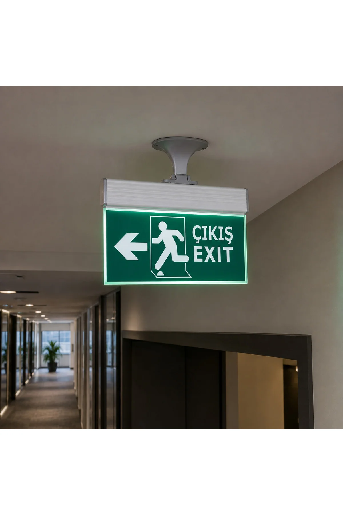 CT-9165 3W Şarjlı LED Exit Acil Çıkış Armatürü Sol Yön Oklu 3 Saat Çıkış Tabelası - Görsel 2