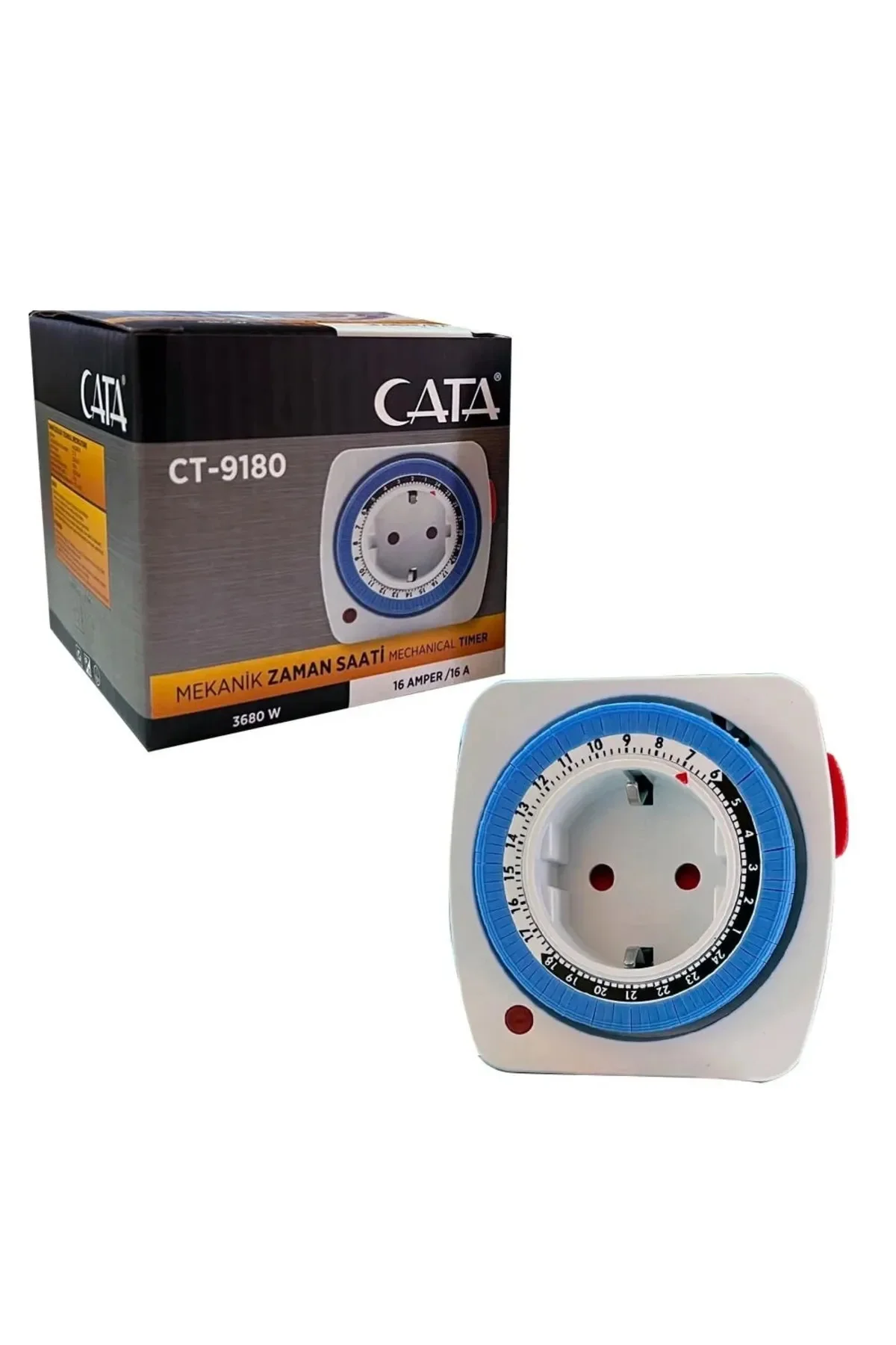 Ct-9180 Zaman Ayarlı Priz Mekanik Ayarlanabilir Timer Saati 3680W Ct-9180 Zaman Ayarlı Priz Mekanik Ayarlanabilir Timer Saati 3680W