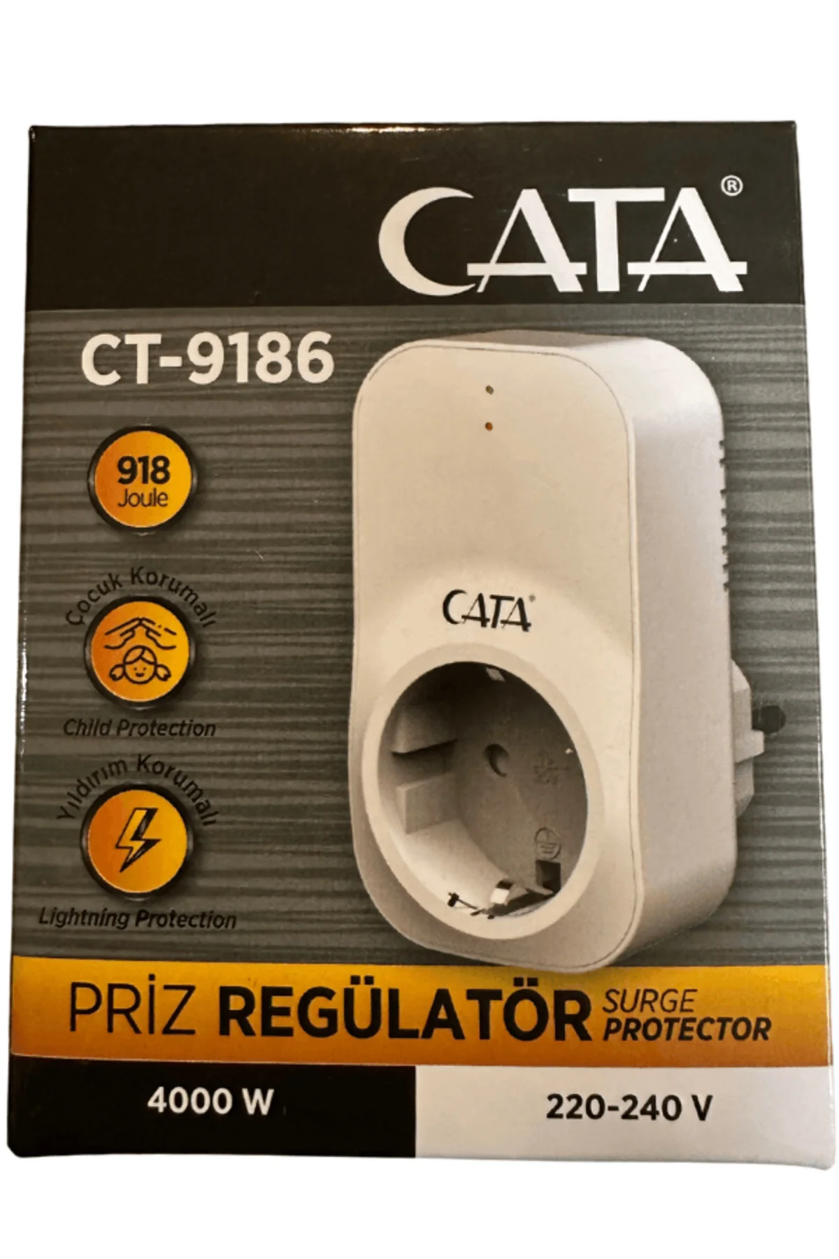 Ct-9186 Akım Ve Çocuk Korumalı Tekli Kablosuz Priz (1 ADET)