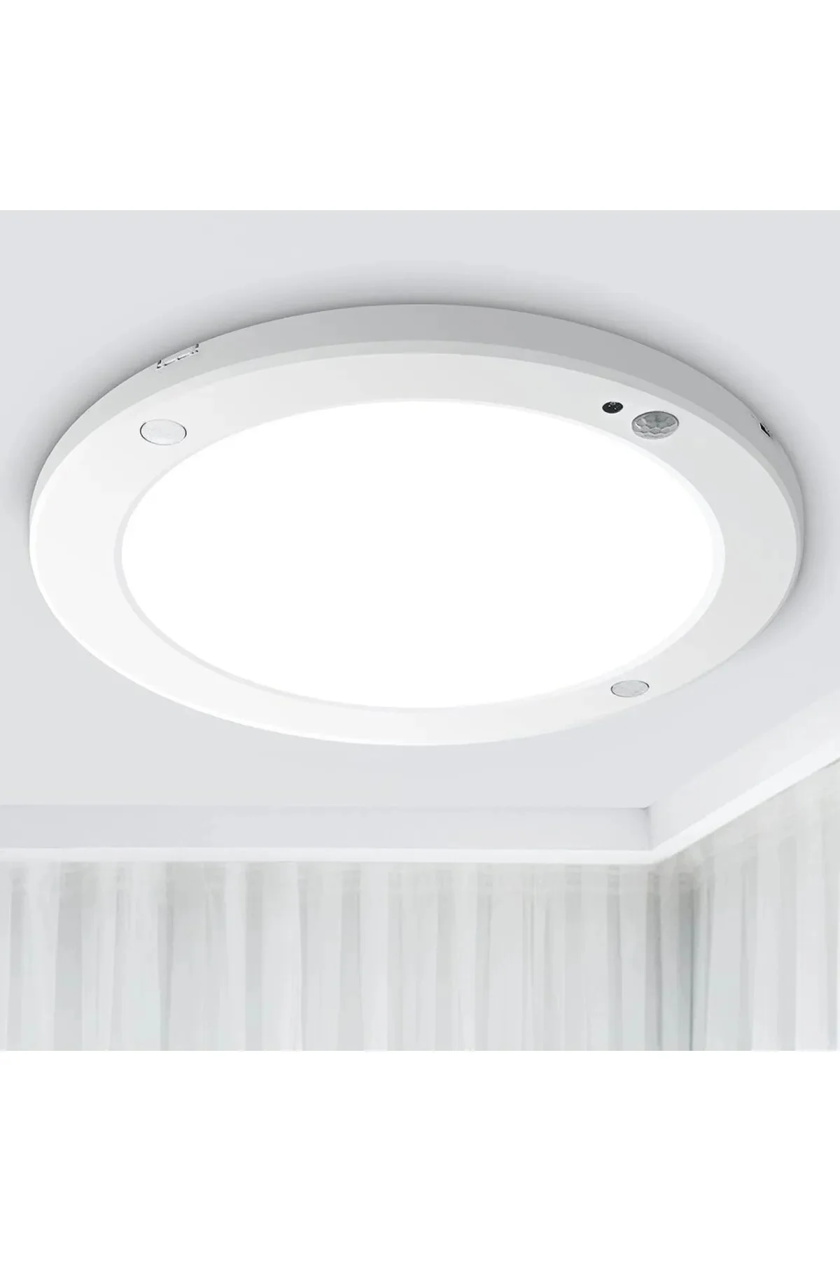 CT-9247 20W Sensörlü LED Armatür Sıva Üstü Tavan & Duvar Lambası Gece-Gündüz Otomatik 6400K Bey CT-9247 20W Sensörlü LED Armatür Sıva Üstü Tavan & Duvar Lambası Gece-Gündüz Otomatik 6400K Bey - Görsel 4