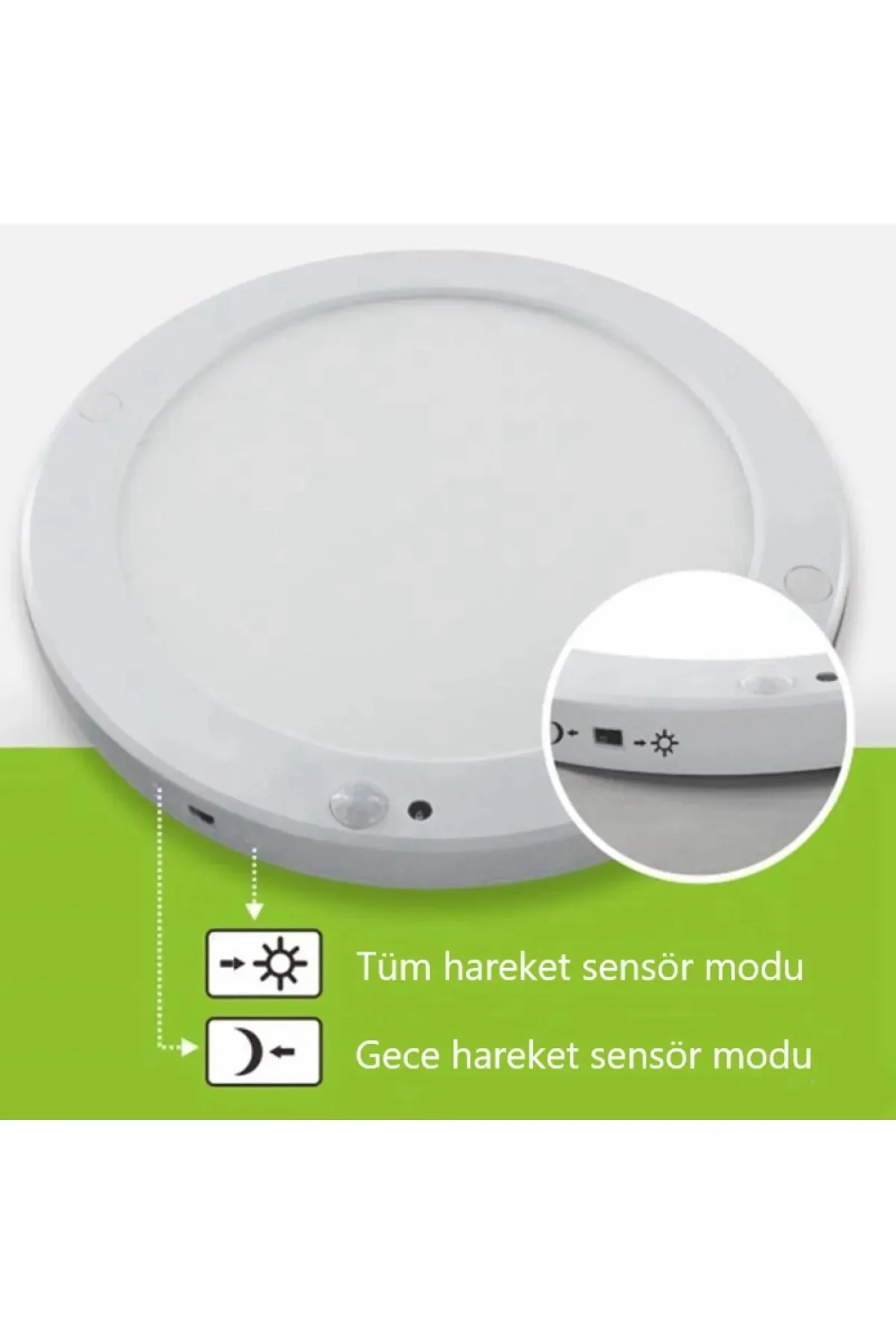 CT-9247 20W Sensörlü LED Armatür Sıva Üstü Tavan & Duvar Lambası Gece-Gündüz Otomatik 6400K Bey CT-9247 20W Sensörlü LED Armatür Sıva Üstü Tavan & Duvar Lambası Gece-Gündüz Otomatik 6400K Bey - Görsel 6