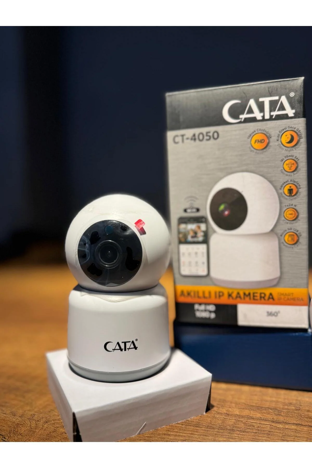 CT4050 IP AKILLI KAMERA 360 DERECE FULL HD 1080P İÇ MEKAN GECE GÖRÜŞLÜ - Görsel 3