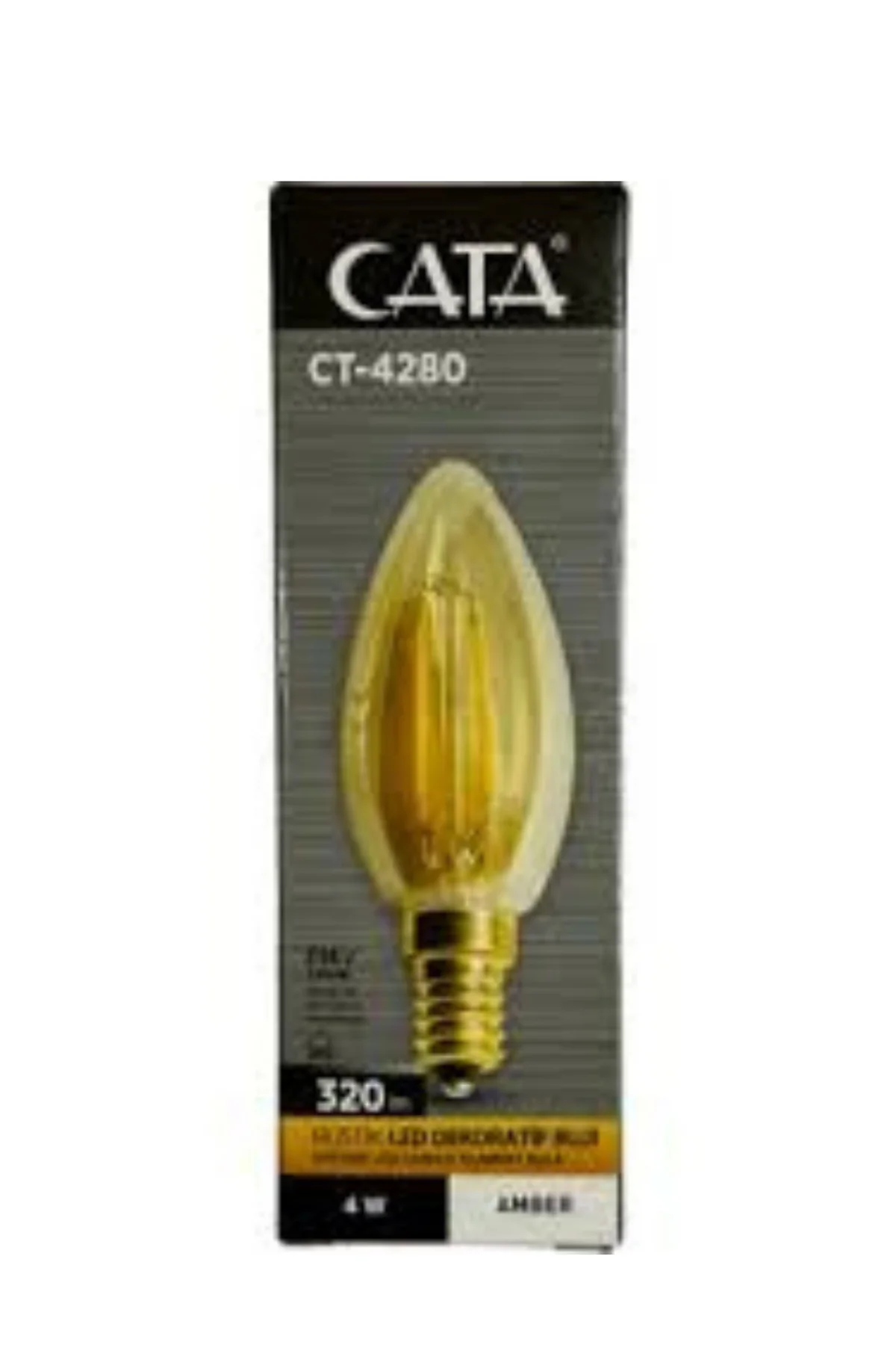 CT‑4280 4W E14 Amber Rustik LED Buji Ampül 4 Adet - Görsel 3