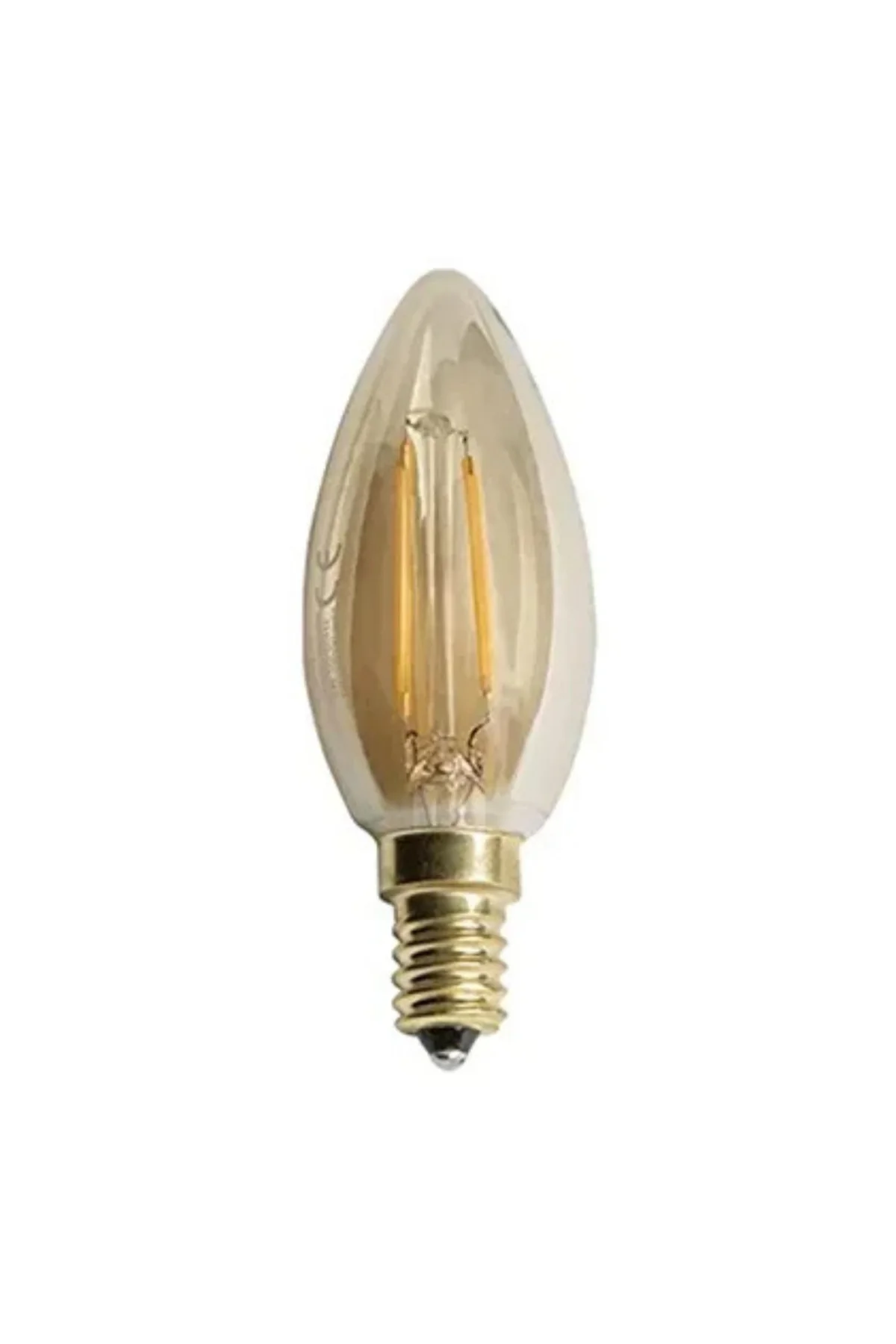 CT‑4280 4W E14 Amber Rustik LED Buji Ampül 4 Adet - Görsel 2
