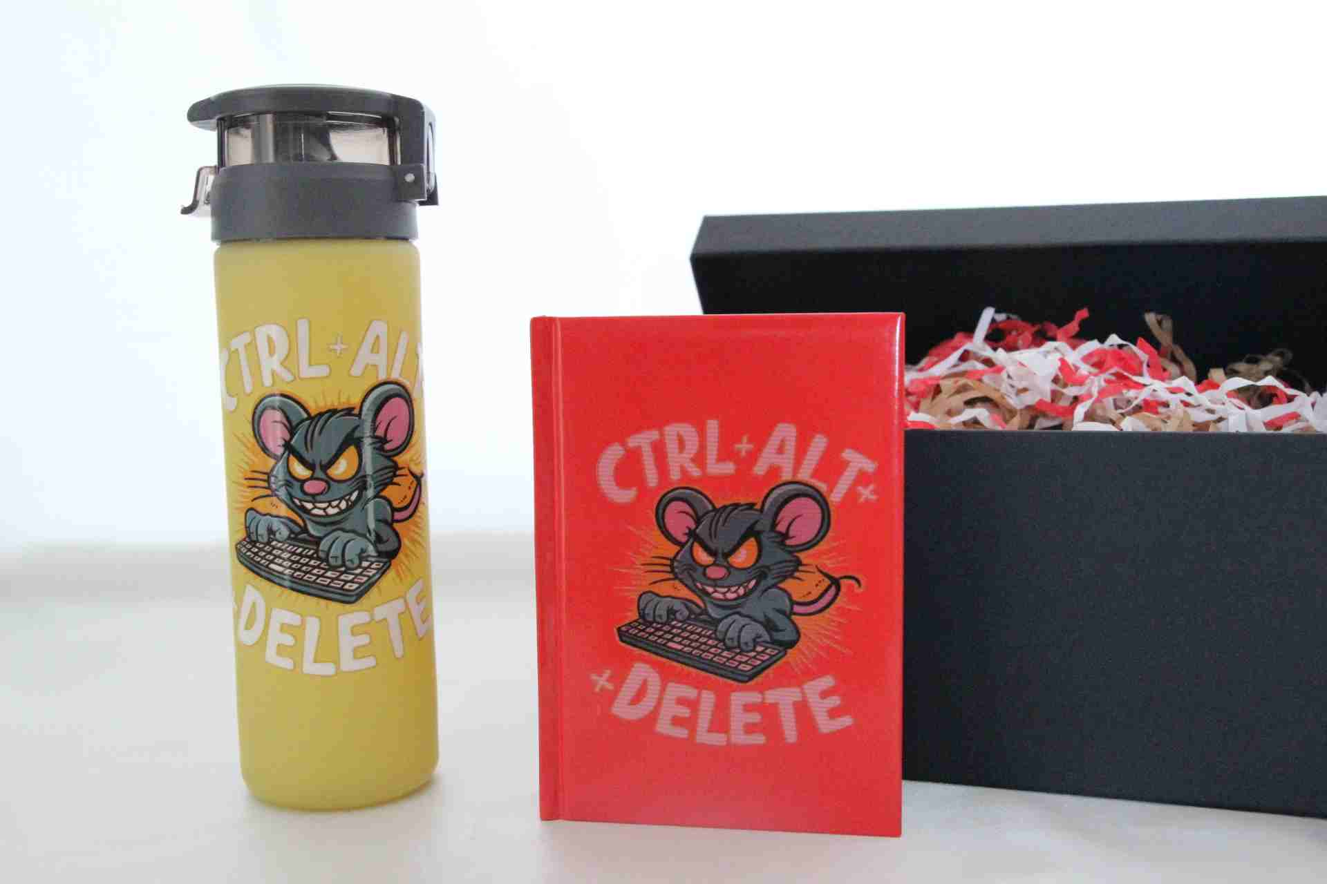 Ctrl Alt Delete Tasarımlı Termos ve Defter Hediye Kutusu