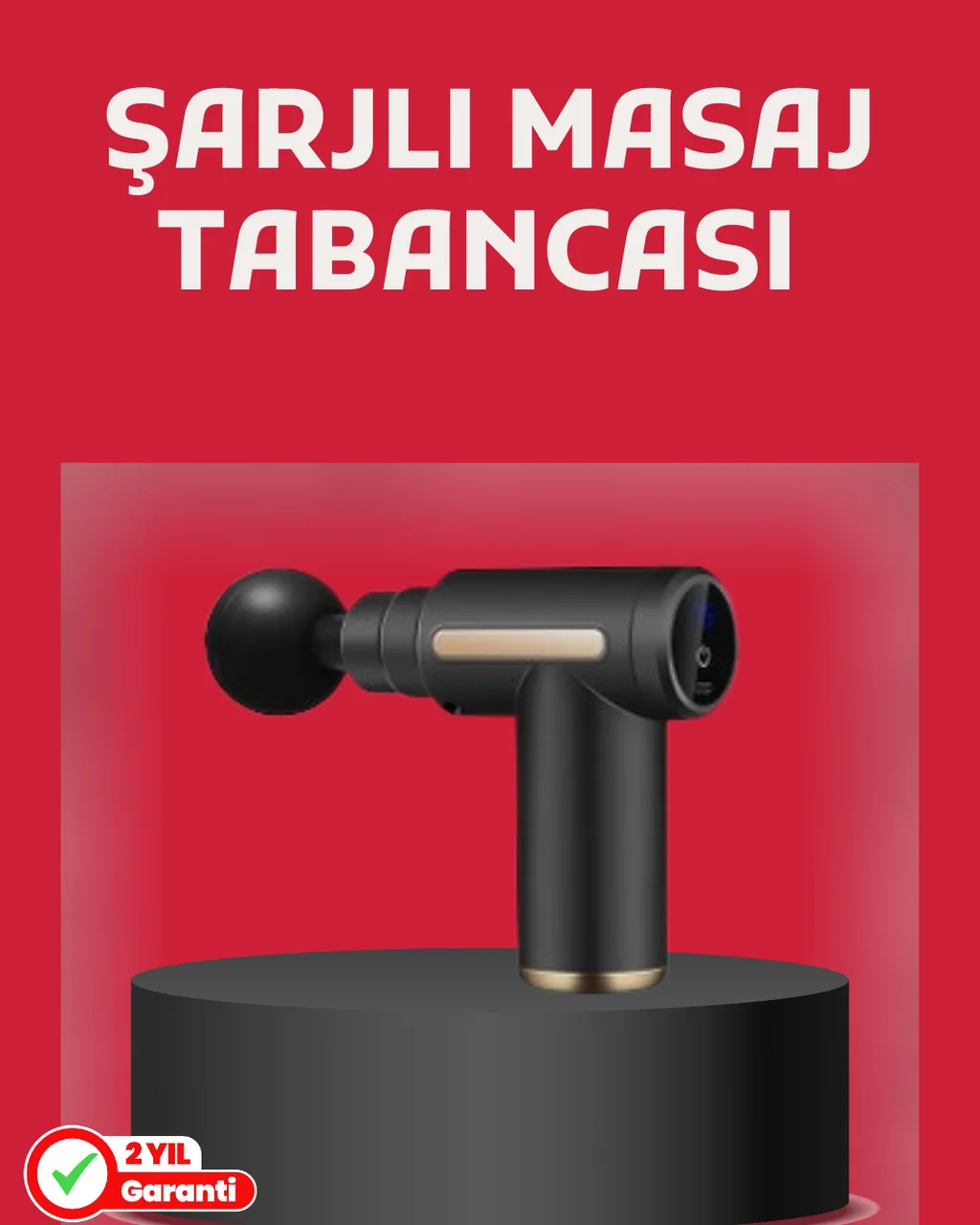 Ctstones Derin Doku Masaj Tabancası 4 Başlık 6 Kademeli Sessiz Gü