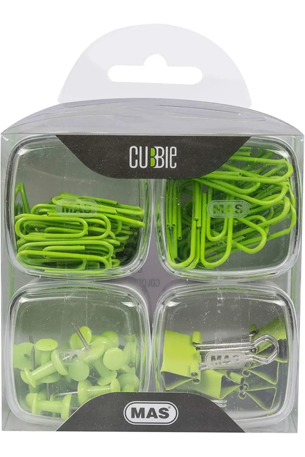 CubbieGökkuşağı 4'lü Kutu Ataş Raptiye Seti, Yeşil 395519