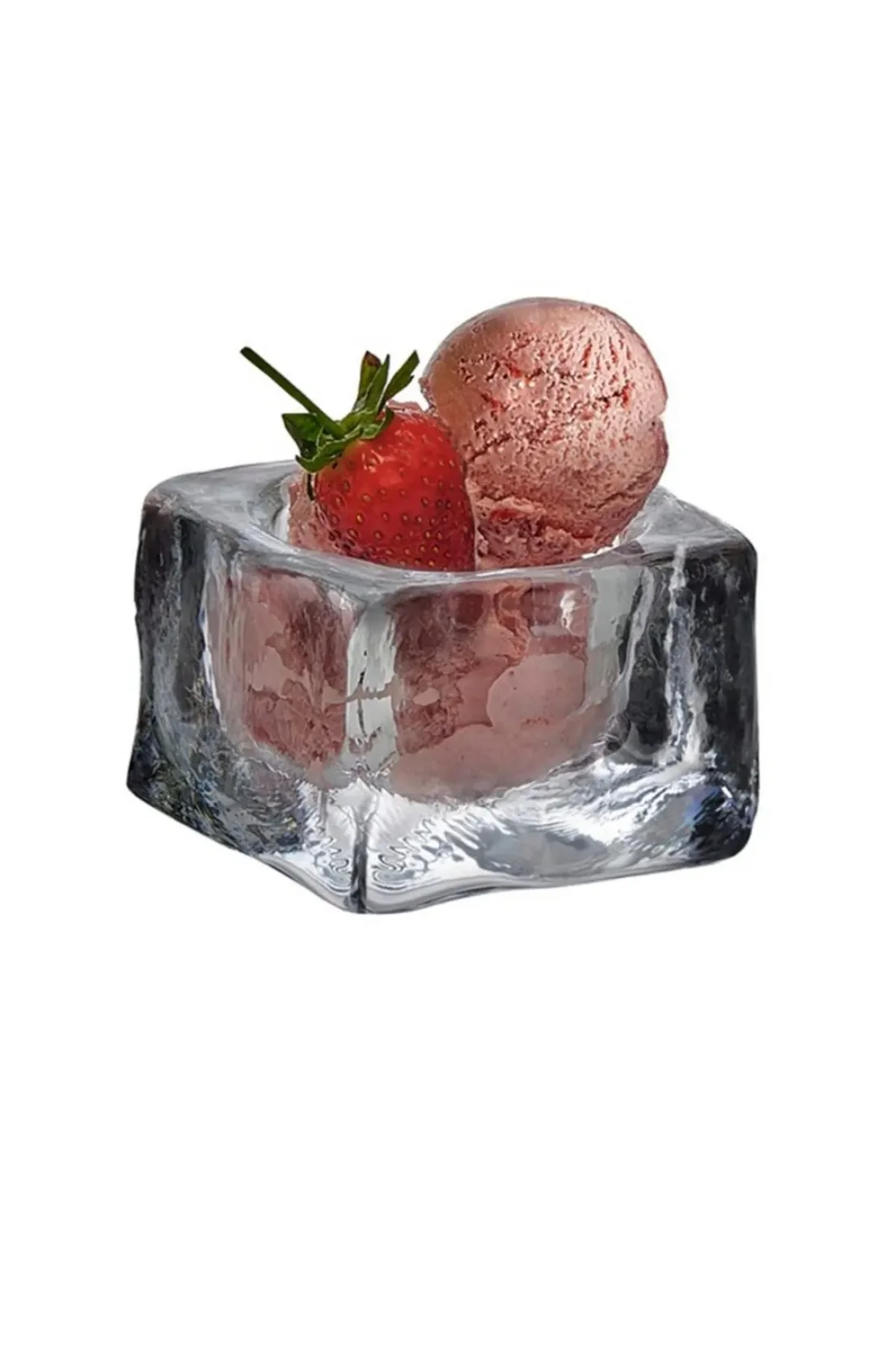 Cube 2'li Kristal Cam Sunum ve Dondurma Kasesi (24323) Cube 2'li Kristal Cam Sunum ve Dondurma Kasesi (24323) - Görsel 3