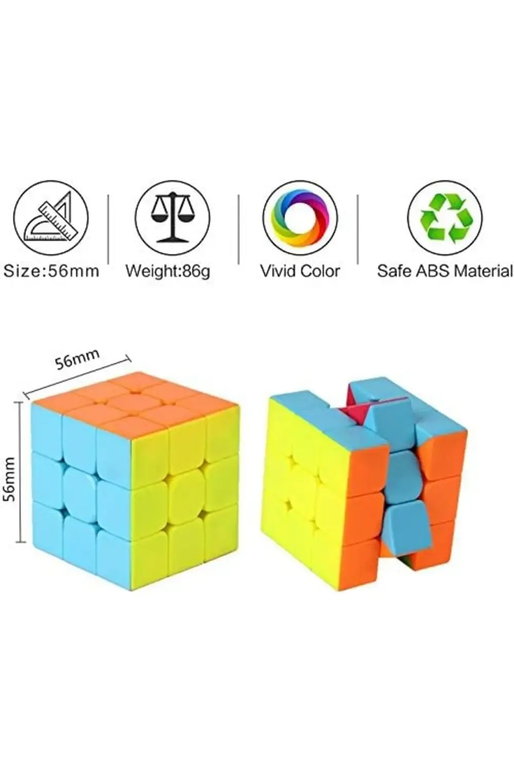 Cube Rubik Zeka Sabır Küpü Neon Renkler 3 X 3 X 3 978262
