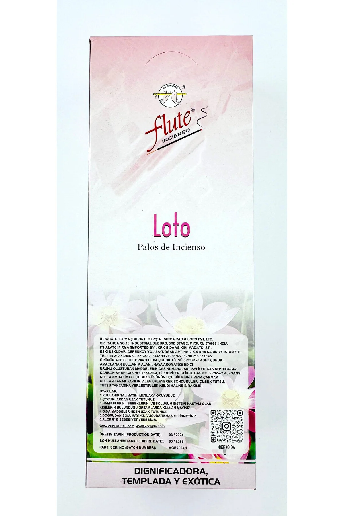 Çubuk Tütsü (LOTUS ÇİÇEĞİ) Hexa Lotus 1 Adet 20 Çubuk