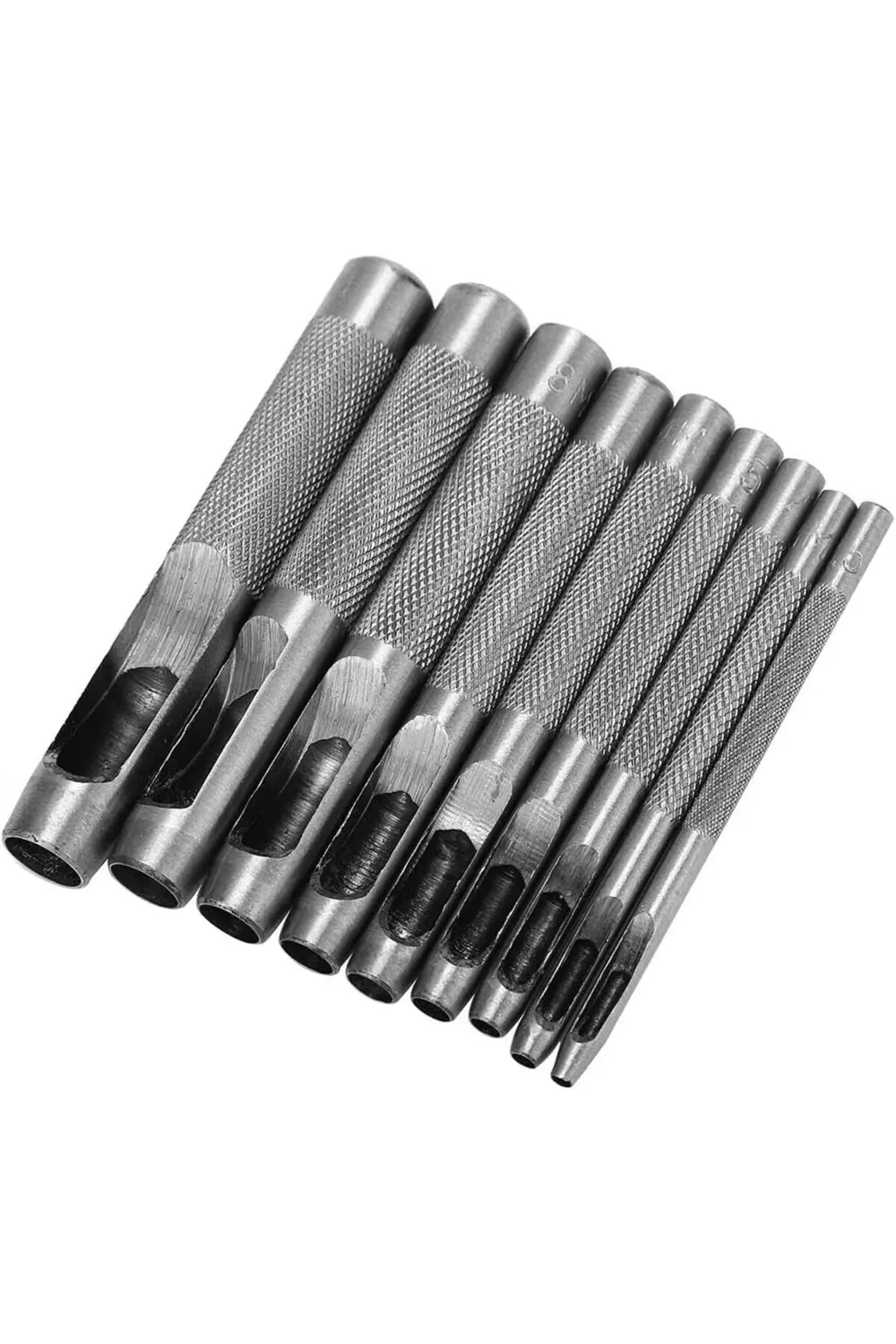 Tuhafiyecimiz Çubuk Zımba , Delici, Padova. 9 Adet İçi Boş Zımba Seti. 2.5Mm'de