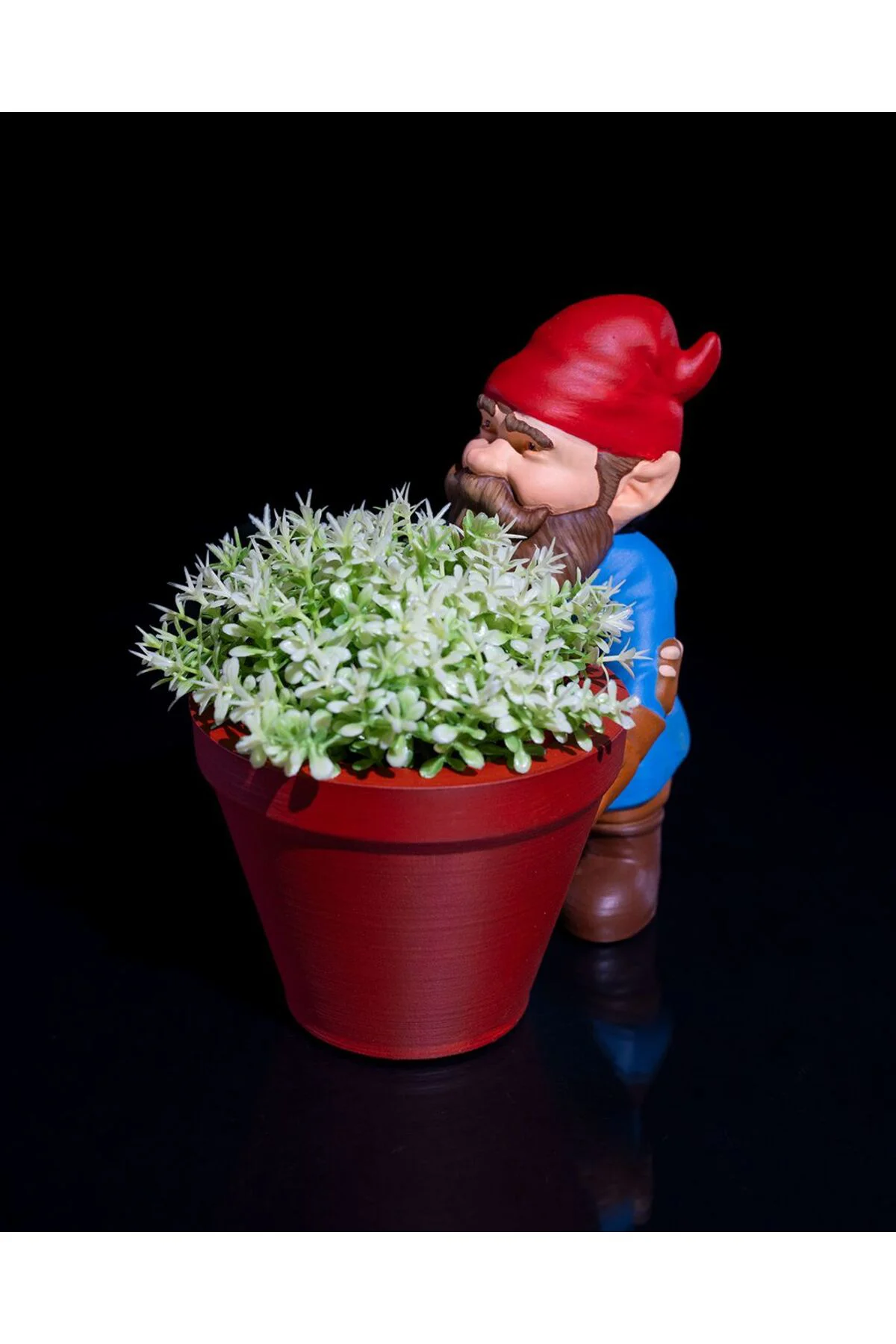 Cüce Bahçe Cini - Pebbles Boyalı Saksı 13 Cm