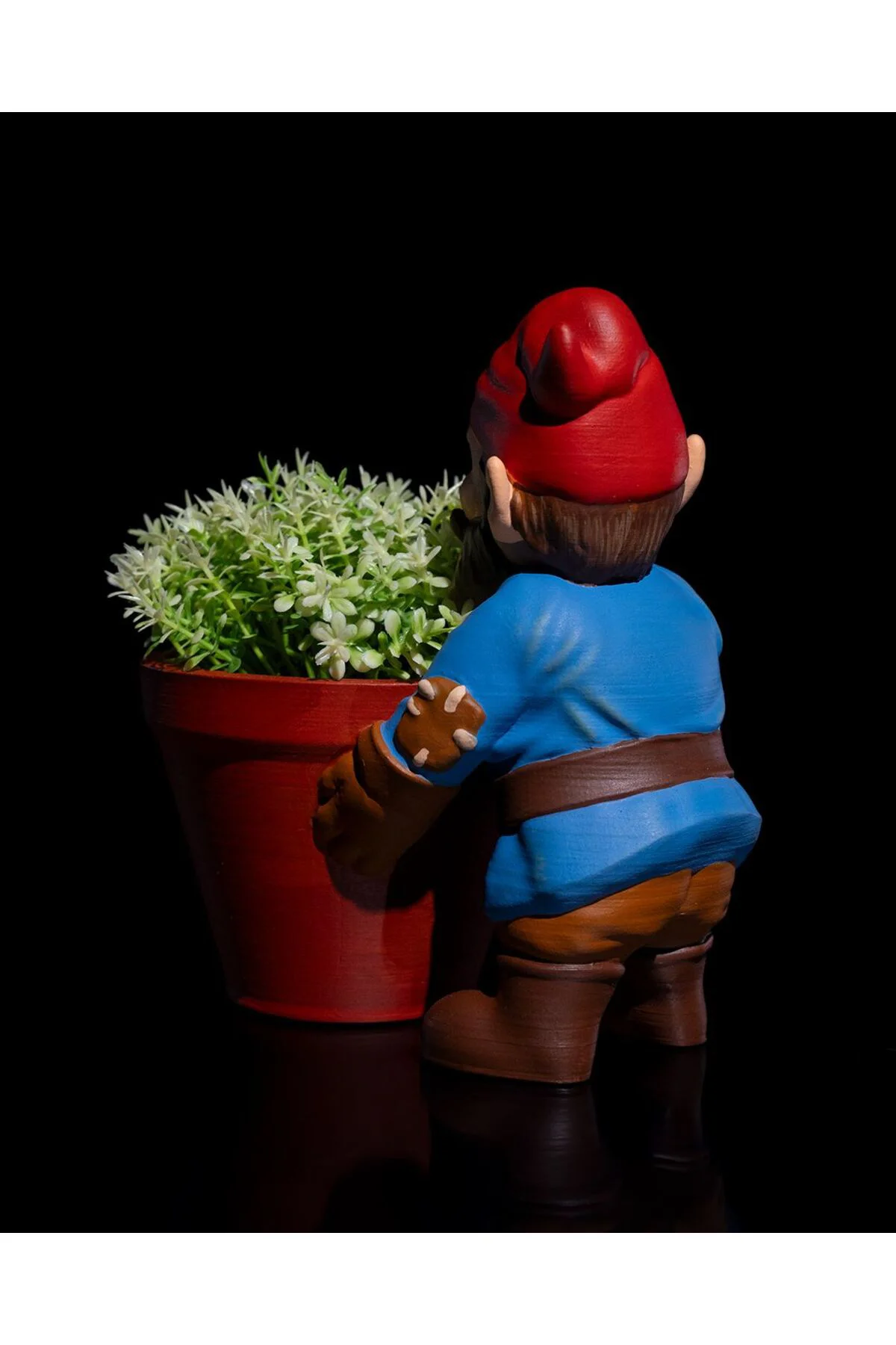 Cüce Bahçe Cini - Pebbles Boyalı Saksı 13 Cm