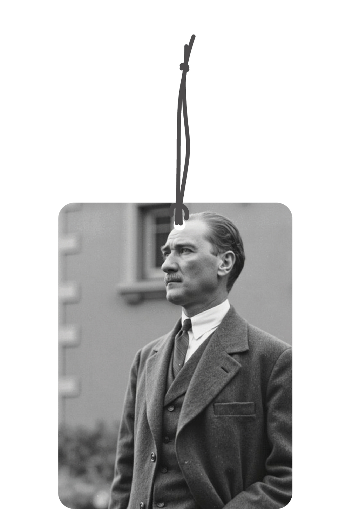 Cumhurbaşkanı Atatürk Görselli Çift Yönlü Dekoratif Oto Kokusu ve