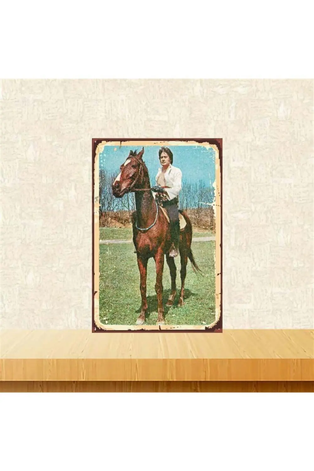 Cüneyt Arkın Retro Ahşap Poster 20-30 cm