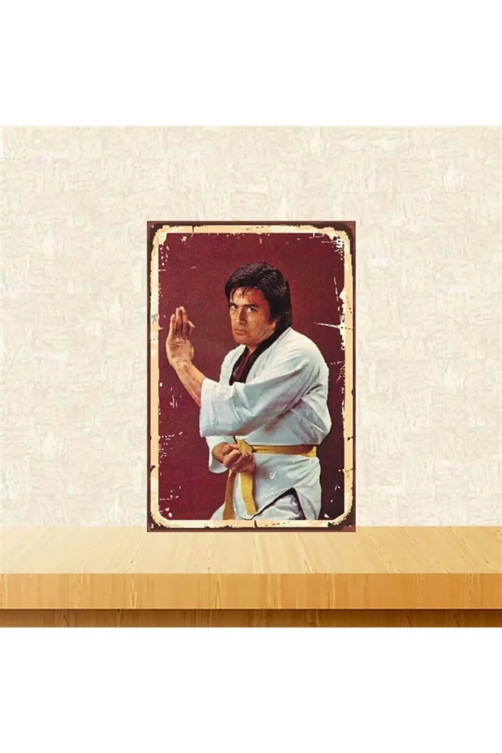 Cüneyt Arkın Retro Ahşap Poster 20x30 Cm