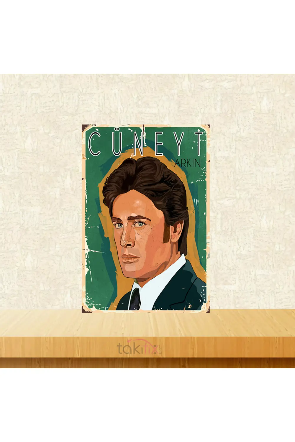 Cüneyt Arkın Tasarımlı 20x30 Cm Retro Ahşap Tablo Fiyatı, Yorumları ve Özellikleri