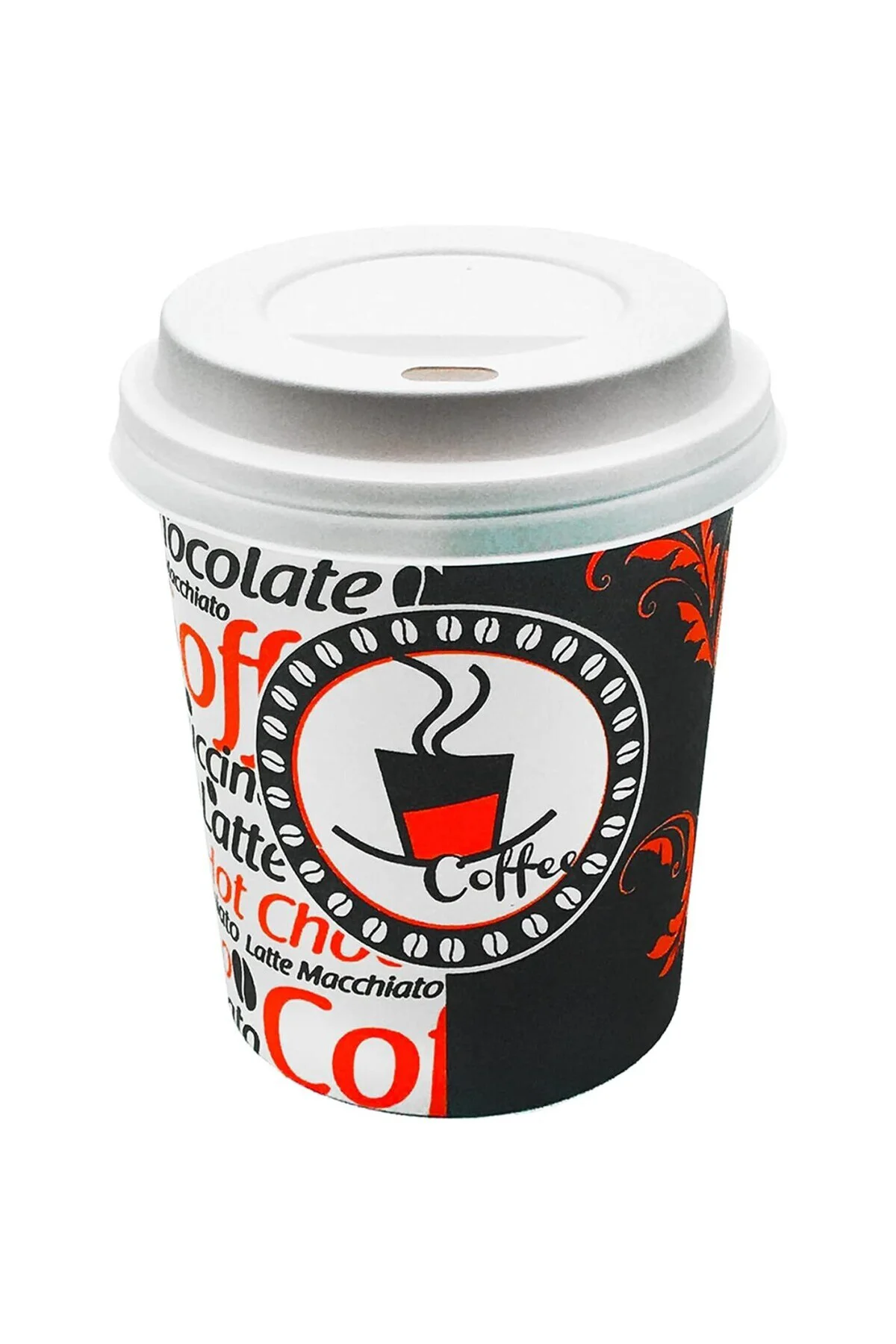 Cup 8 Oz 250 ml Beyaz Sıcak Kapaklı Karton Bardak Çay Kahve 100 A