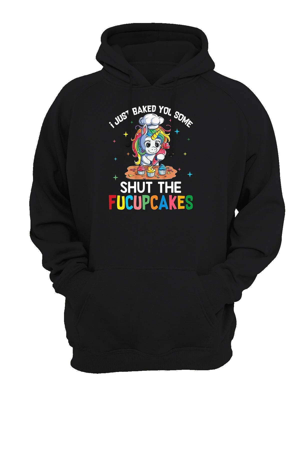 Cup Cakes Baskılı Fermuarsız Kapüşonlu Sweatshirt