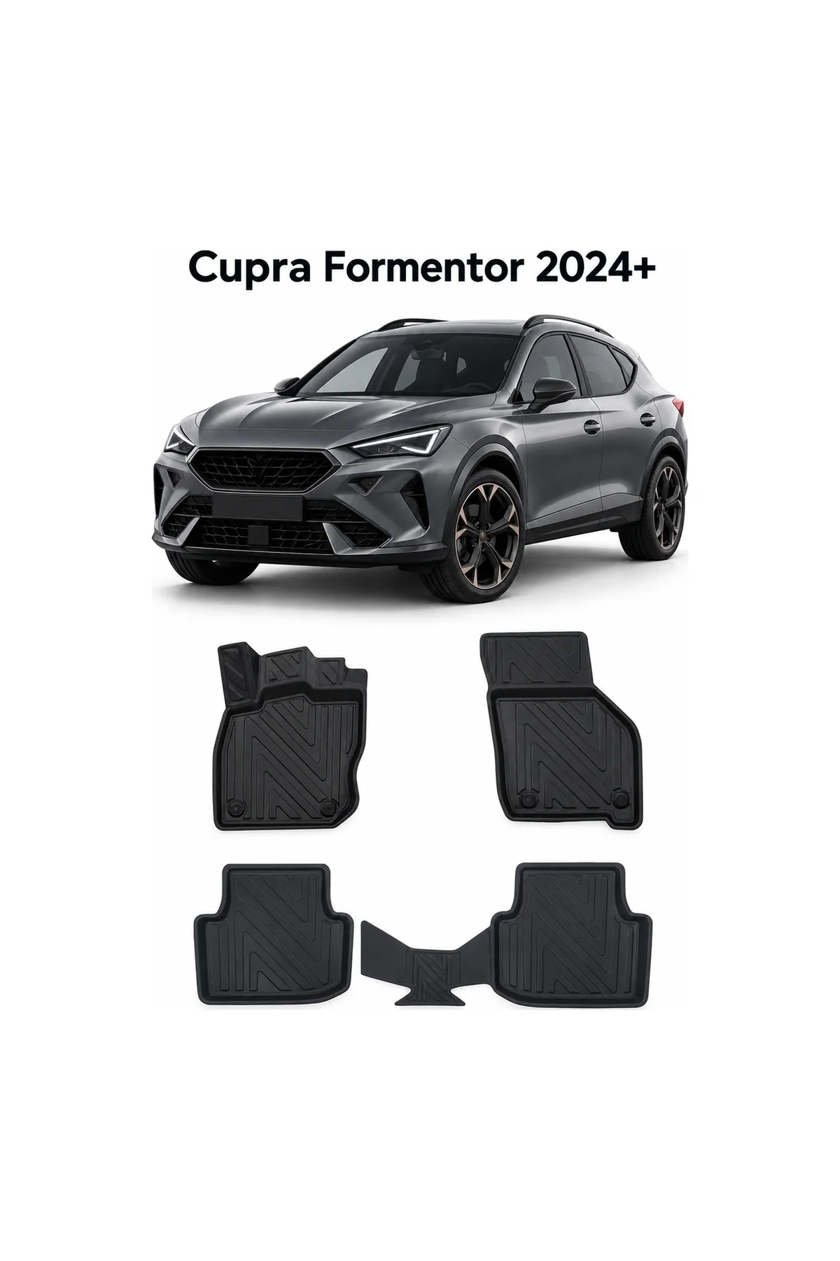 Cupra Formentor 2024 Sonrası Karbon Desenli Premium 3D Havuzlu Oto Paspas