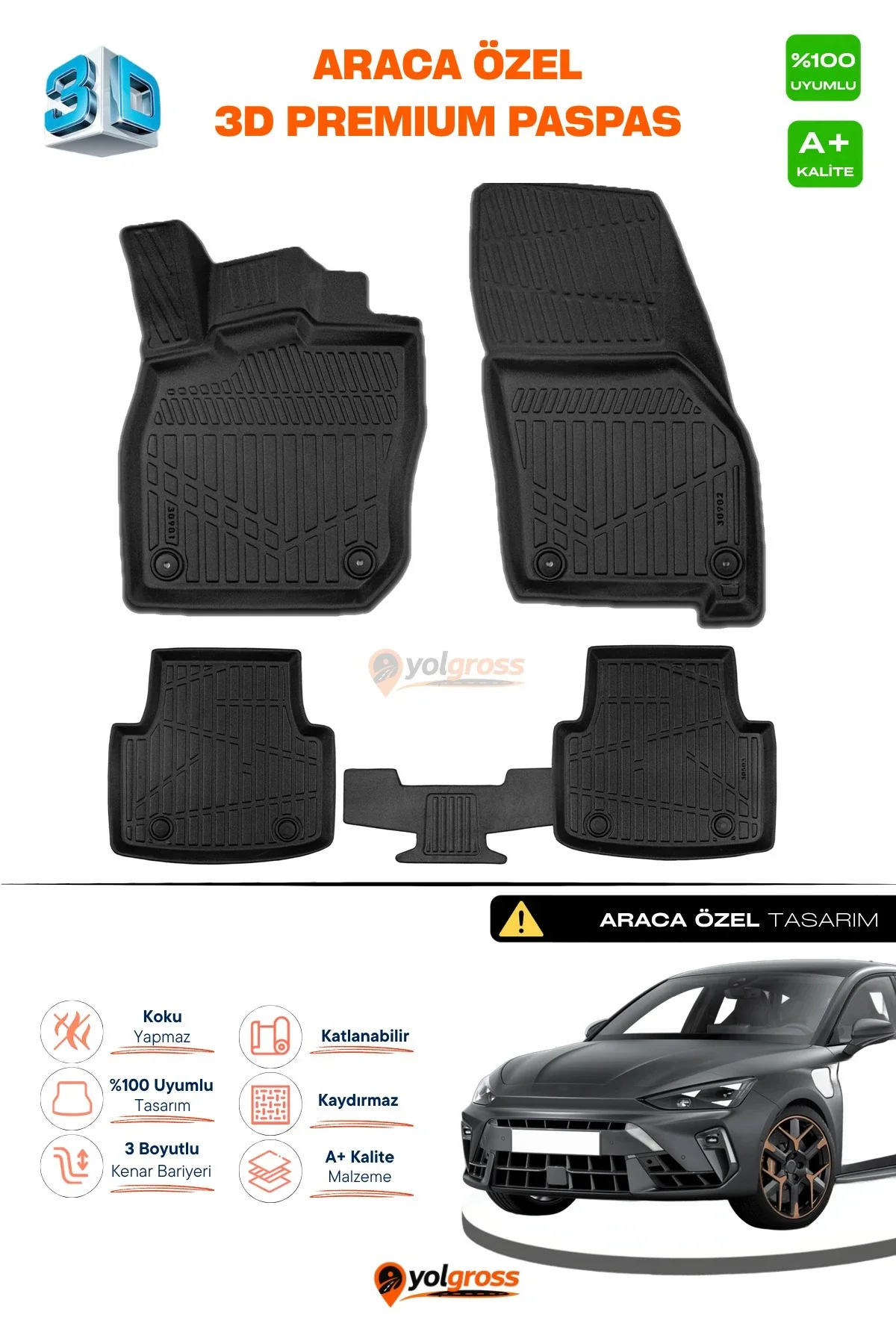 Cupra Leon 3D Pro Havuzlu Paspas 2023 Üzeri A+ Kalite