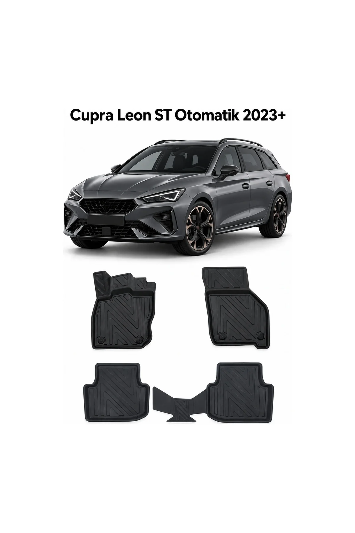 Cupra Leon St Otomatik 2023 Sonrası Karbon Desenli Premium 3D Havuzlu Oto Paspas