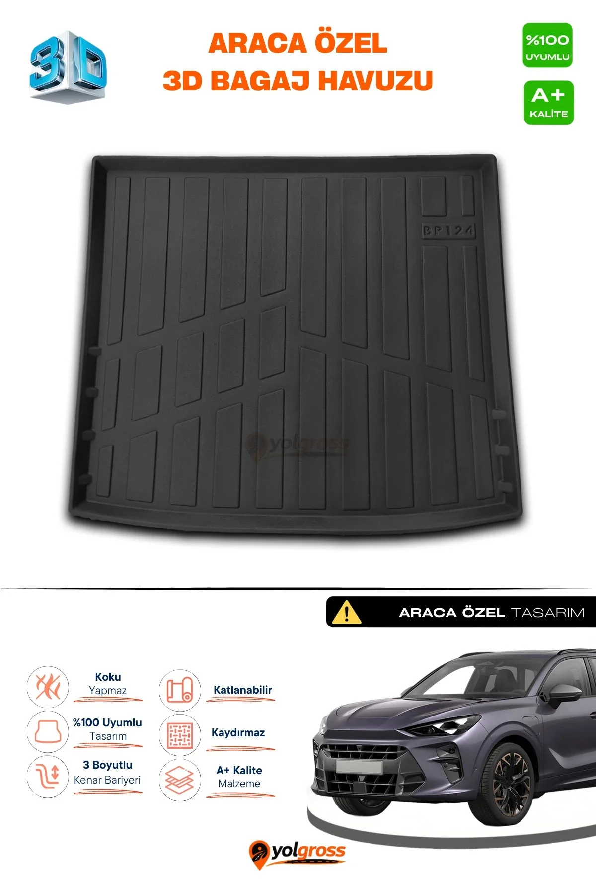 Cupra Terramar 3D Pro Bagaj Havuzu Üst Bagaj 2024 Üzeri A+ Kalite