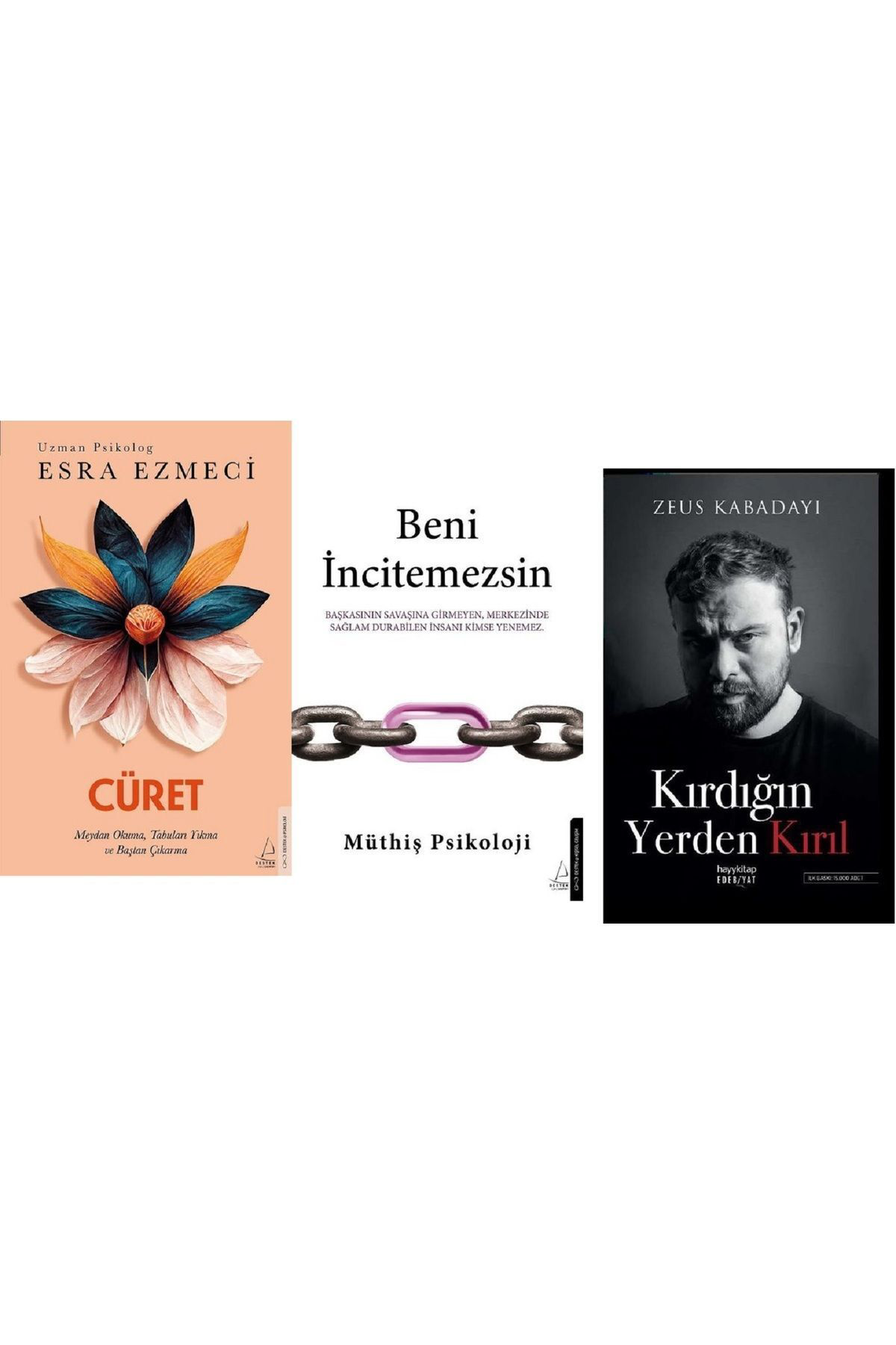Cüret + Beni İncitemezsin + Kırdığın Yerden Kırıl / 3 Kitap Set