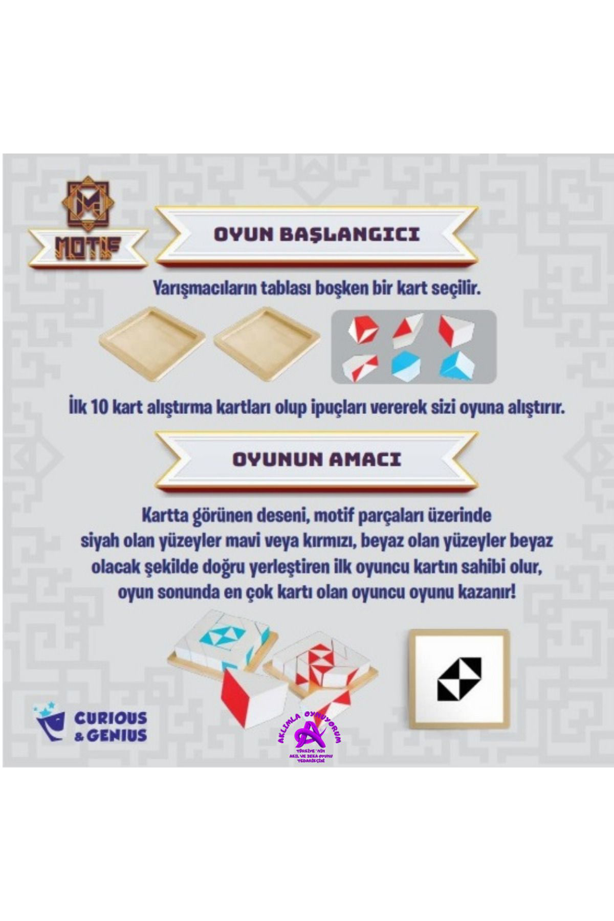 Curious&Genius TAZOF MOTİF TURNUVA KUTU OYUNU