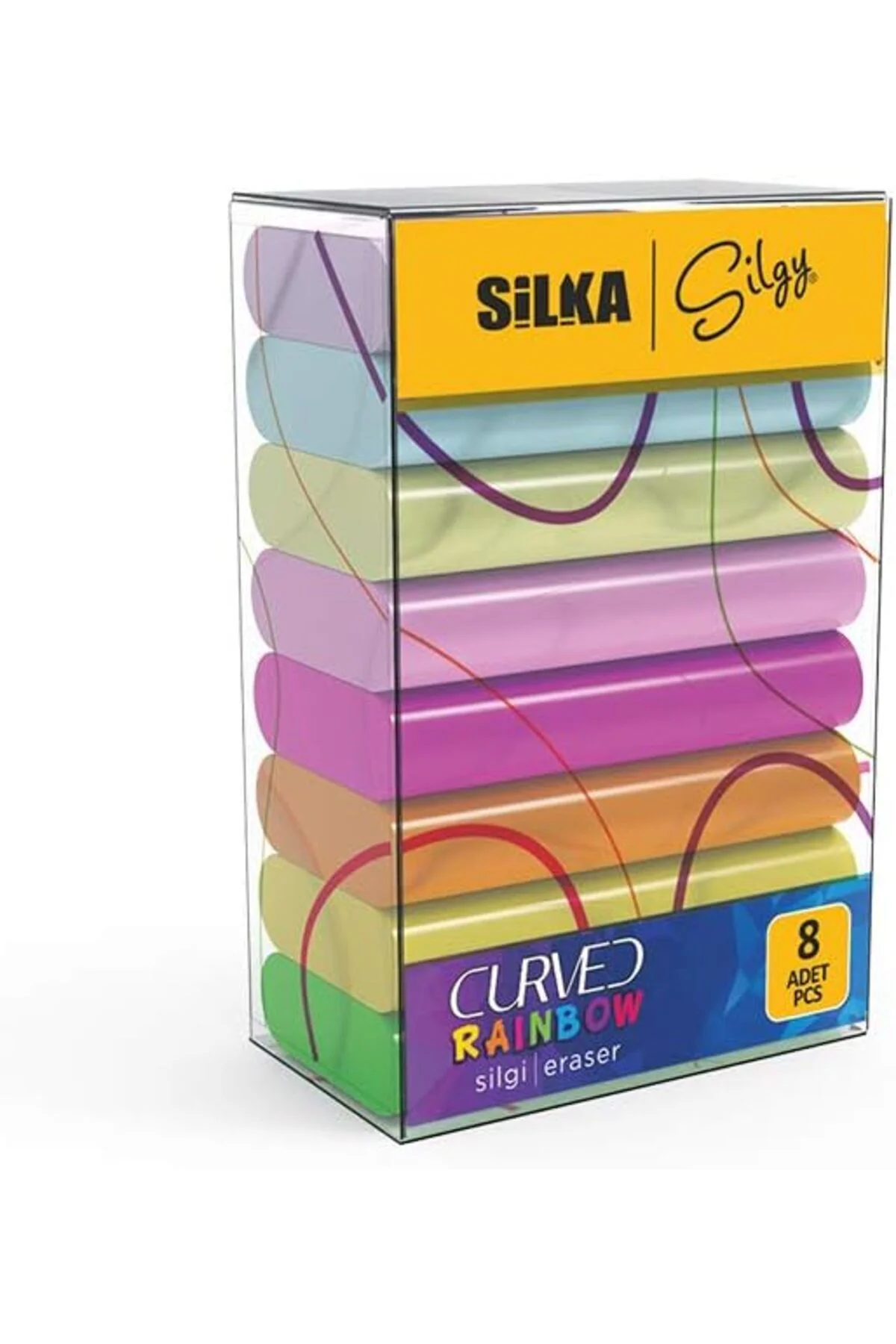 Curved Rainbow Silgi, 8'li, Sg.51 Curved Rainbow Silgi, 8'li, Sg.51