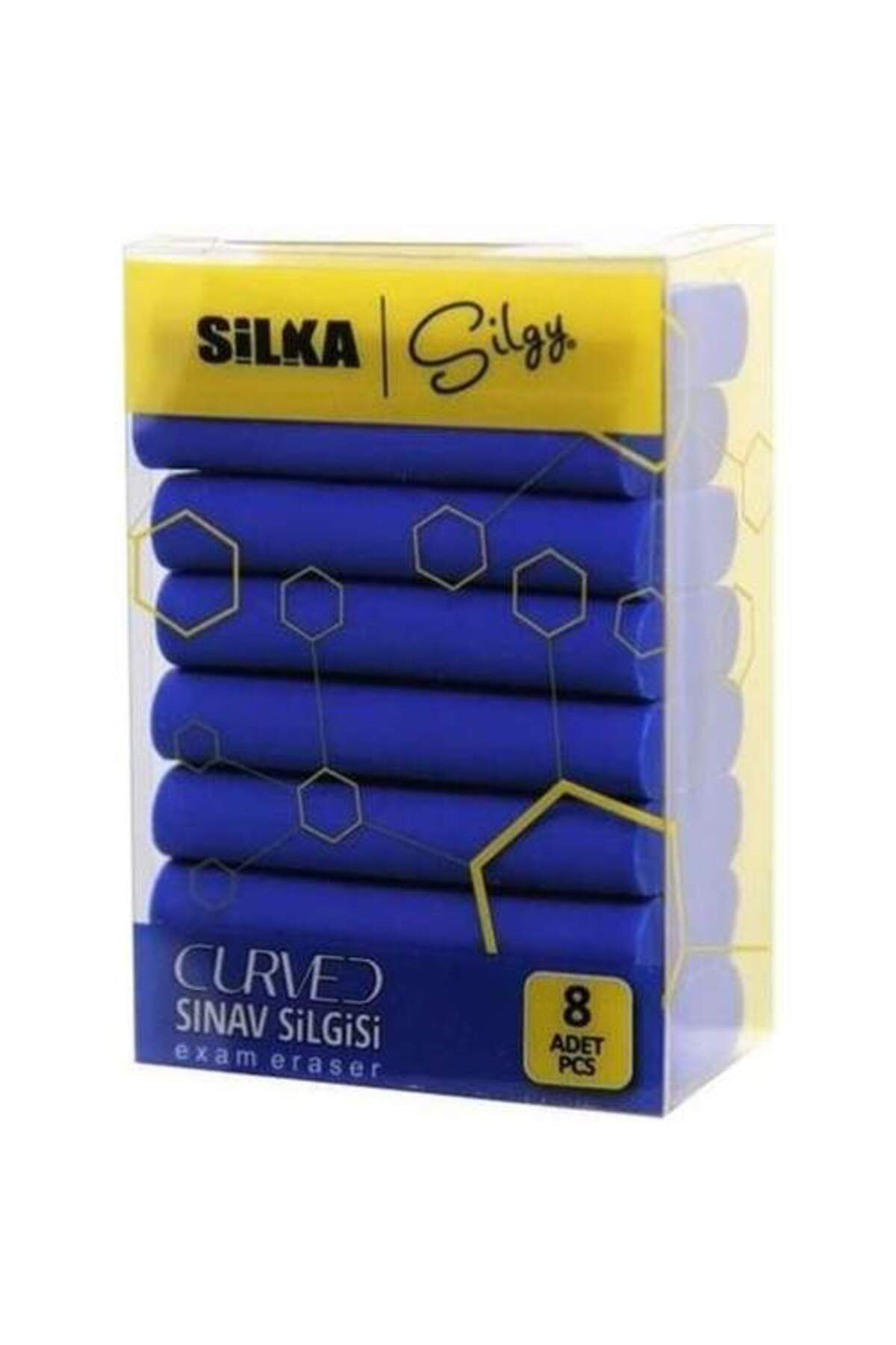 Silka Curved Sınav Silgisi 8'Li