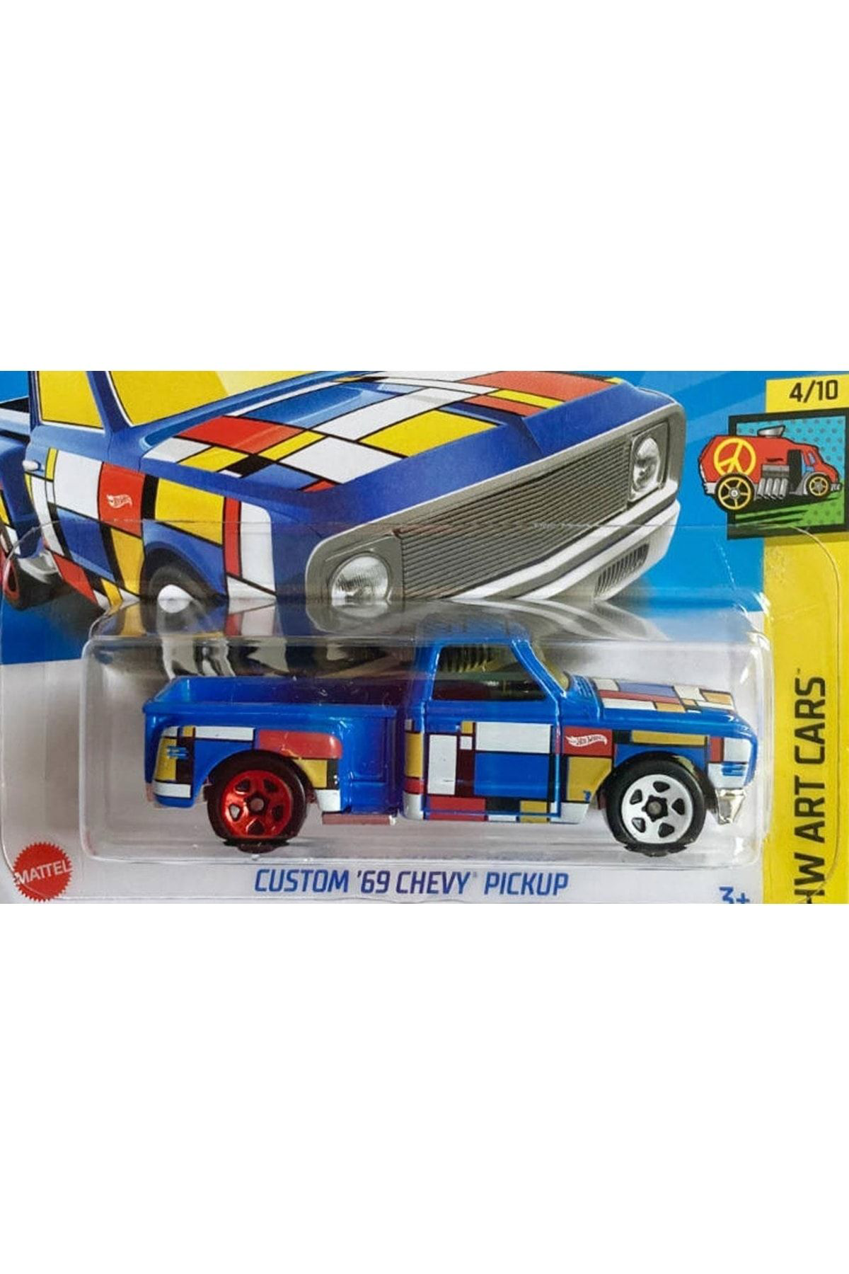 Custom 69 Chevy Pickup Tekli Arabalar 1/64 Ölçek Metal Oyuncak Ar