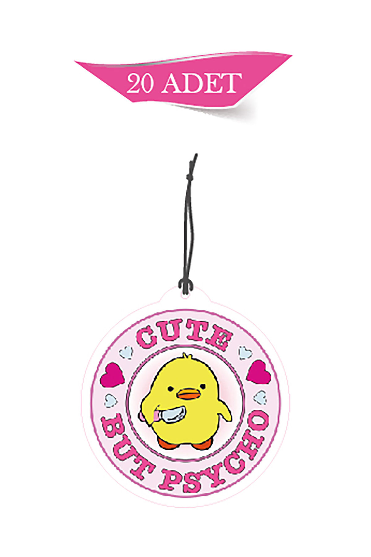 Cute But Psycho Tasarımlı 20'li Dekoratif Oto Kokusu Ve Oto Akses