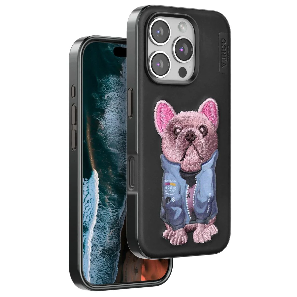 Cute Desenli Kapak - iPhone 16 Pro Max ile Uyumlu, Siyah Dikişli Köpek Figürlü TPU Kılıf Fiyatı, Yorumları ve Özellikleri