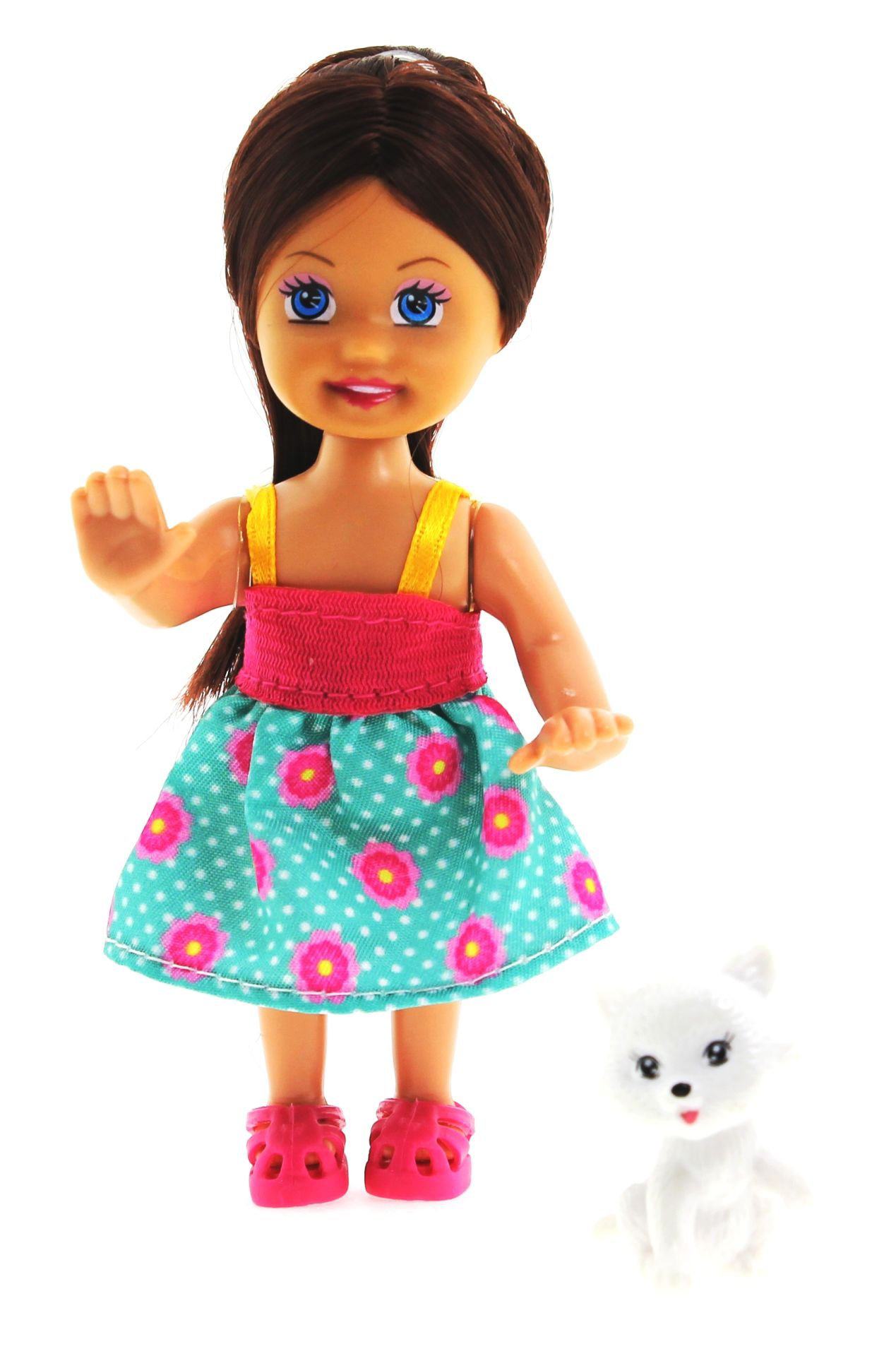 Cute Girl Kedi Figürlü Kumral Mini Bebek Cute Girl Kedi Figürlü Kumral Mini Bebek