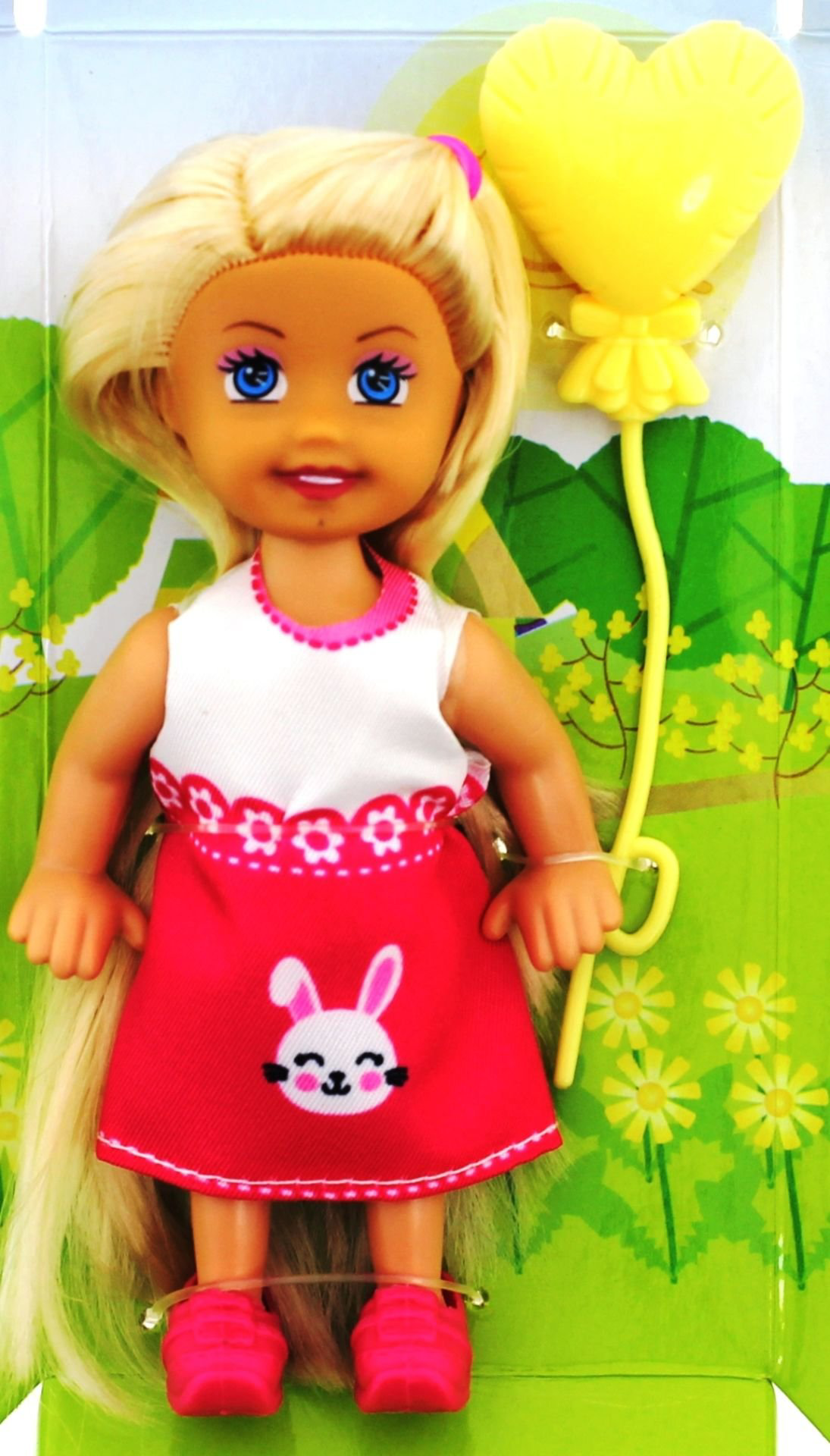 Cute Girl Sarı Balonlu Sarışın Mini Bebek Cute Girl Sarı Balonlu Sarışın Mini Bebek