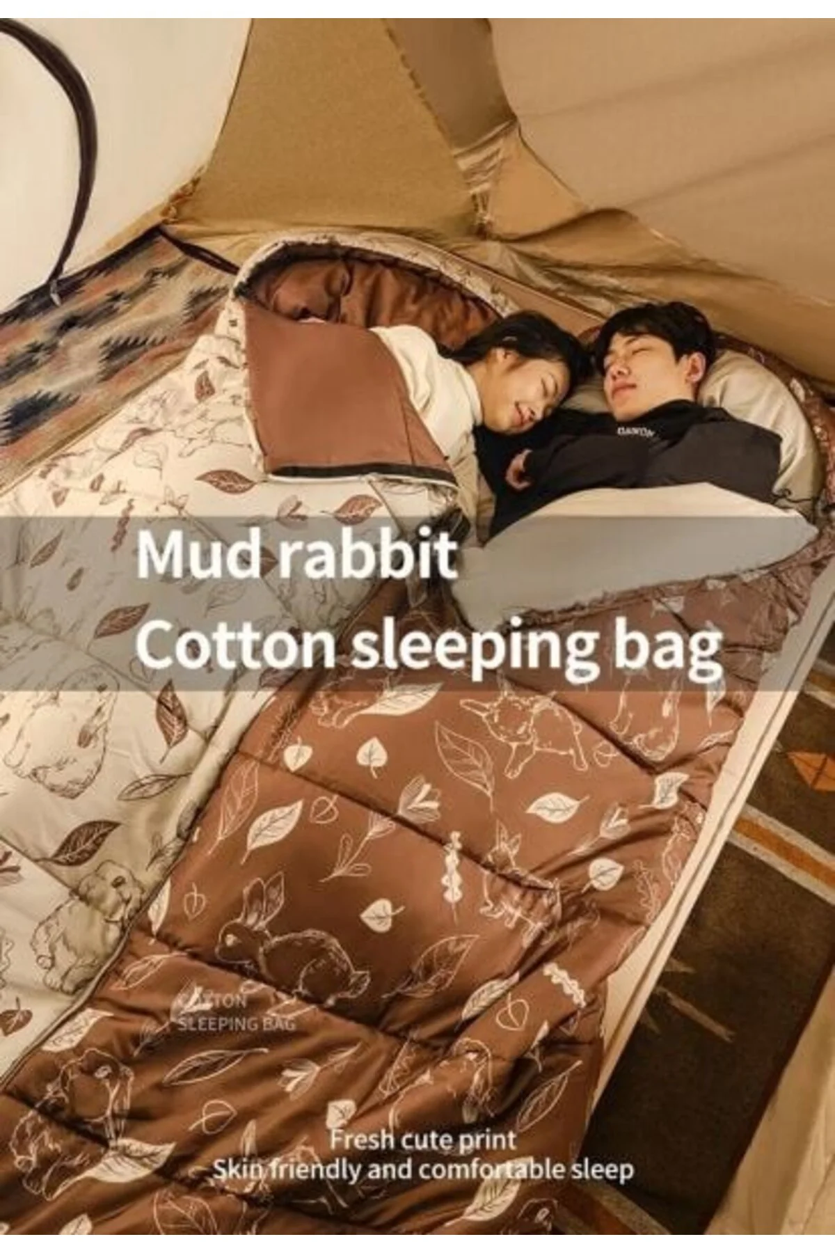 Cute Mud Rabbit MT300 Zarf Trazı Pamuklu Uyku Tulumu -13°C