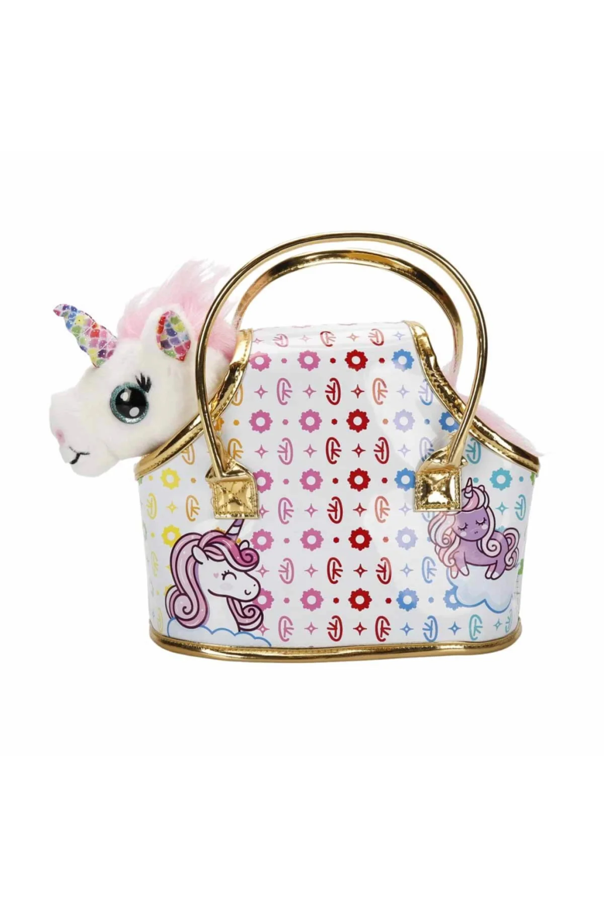 Cutekins Taşıma Çantalı Peluş Unicorn Lou Lou/Bay Her Telden/ Bay