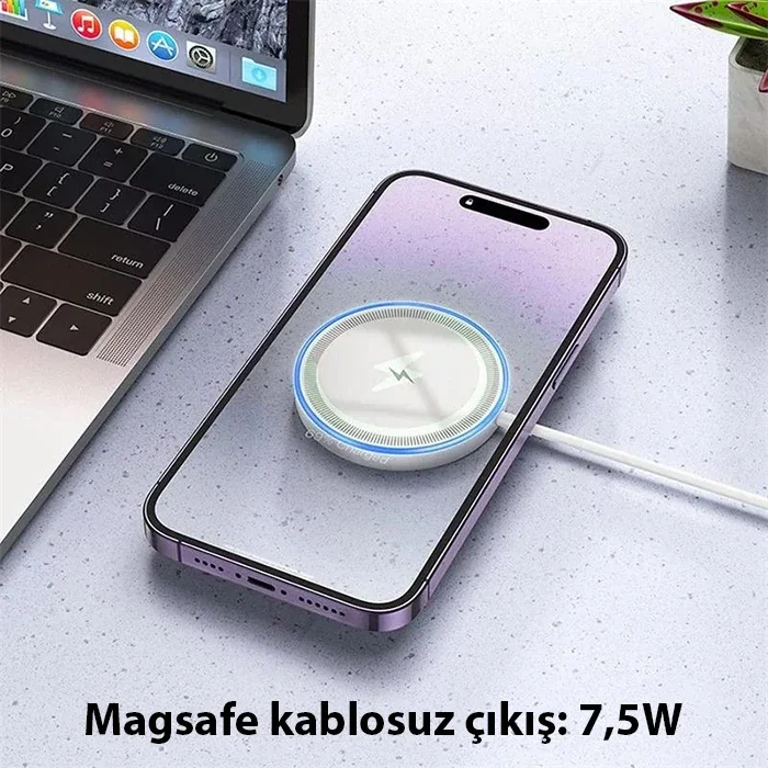 CW53 15W MagSafe Kablosuz Şarj Standı – iPhone Hızlı Şarj Aleti
