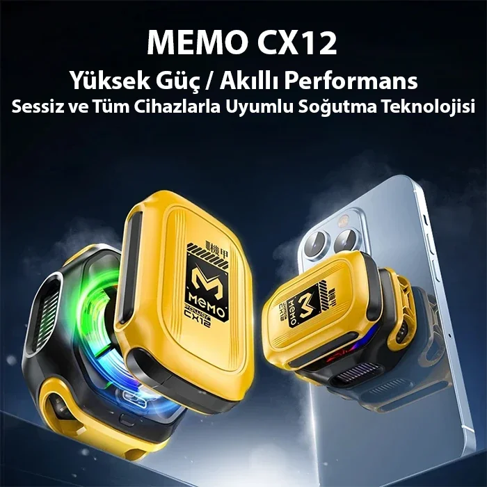 CX12 Pro 2000mAh Manyetik Telefon Soğutucu - Oyun ve Yayın İçin Optimum Çözüm