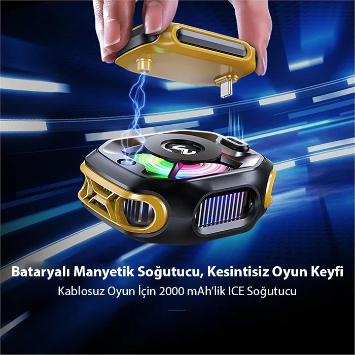 CX12 Pro 2000mAh Manyetik Telefon Soğutucu - Oyun ve Yayın İçin Optimum Çözüm