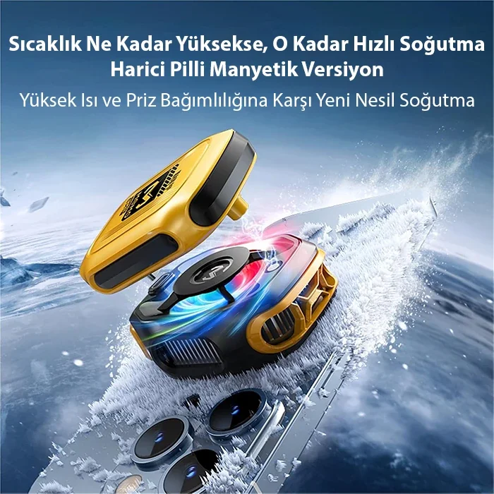 CX12 Pro 2000mAh Manyetik Telefon Soğutucu - Oyun ve Yayın İçin Optimum Çözüm