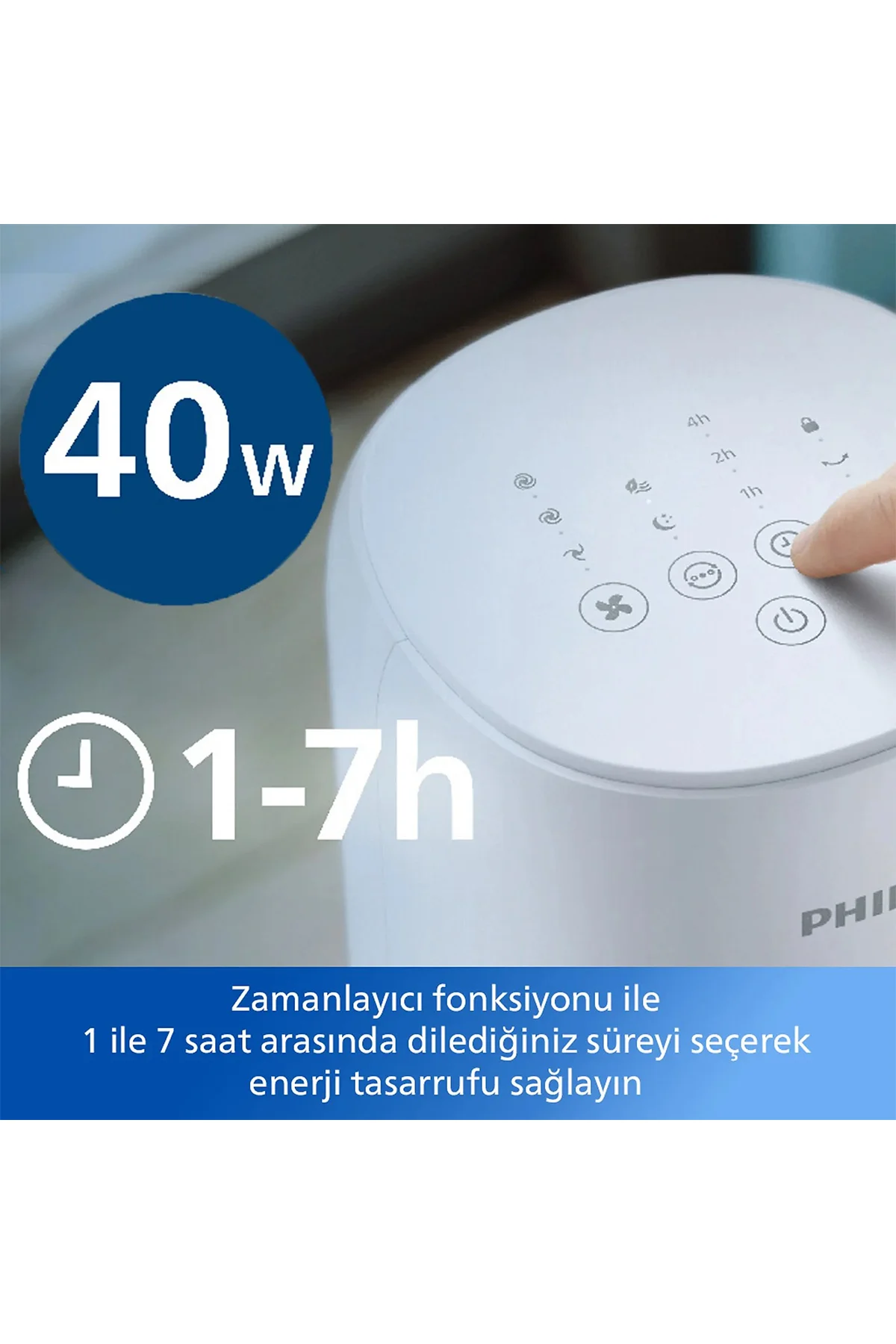 CX5535/00 5000 Serisi Kule Tipi Vantilatör, Uzaktan Kumanda, Aroma Difüzyonu, 40 W, 28 dB, 2230 m3/sa