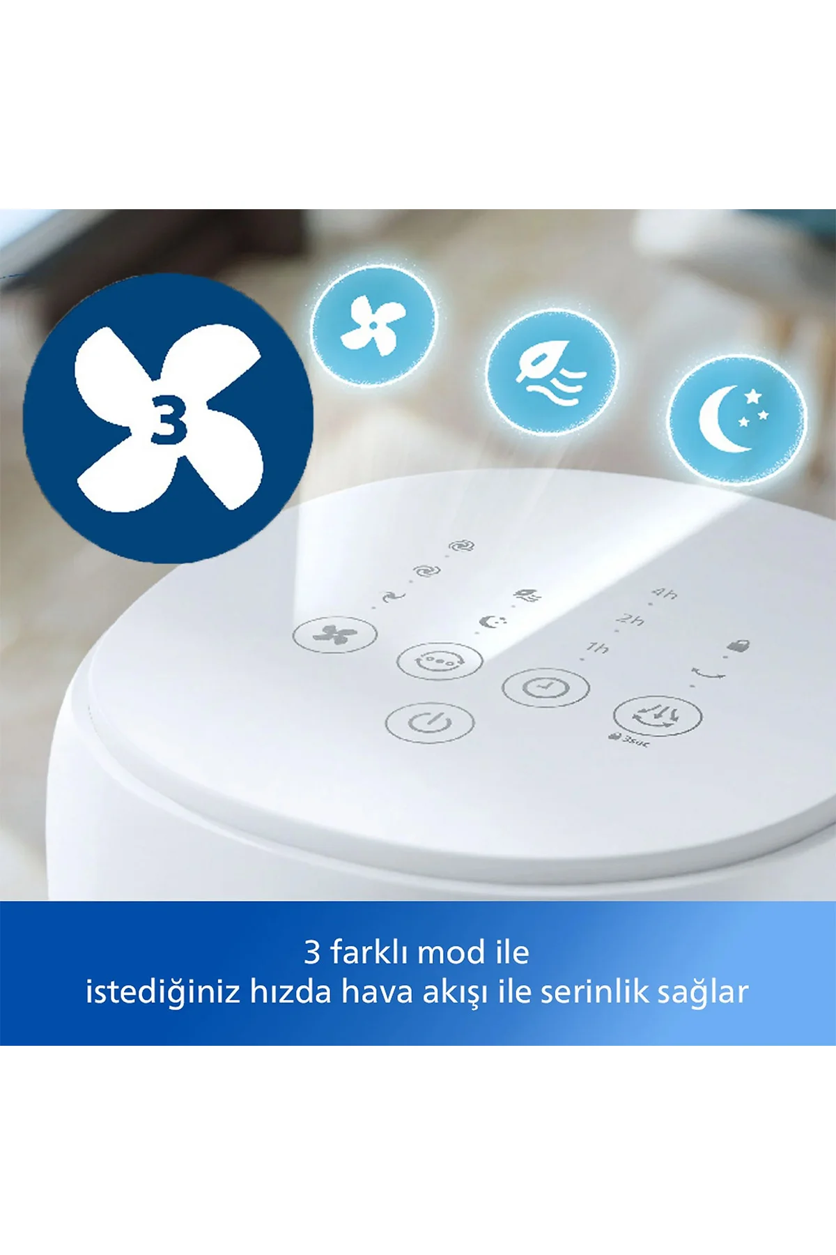 CX5535/00 5000 Serisi Kule Tipi Vantilatör, Uzaktan Kumanda, Aroma Difüzyonu, 40 W, 28 dB, 2230 m3/sa