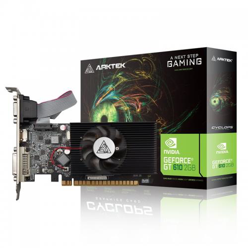 Arktek Cyclops, Akn610d3s2gl1, Gt610, 2Gb, Gddr3, 64Bit, 1Xd-Sub, 1Xdvi,