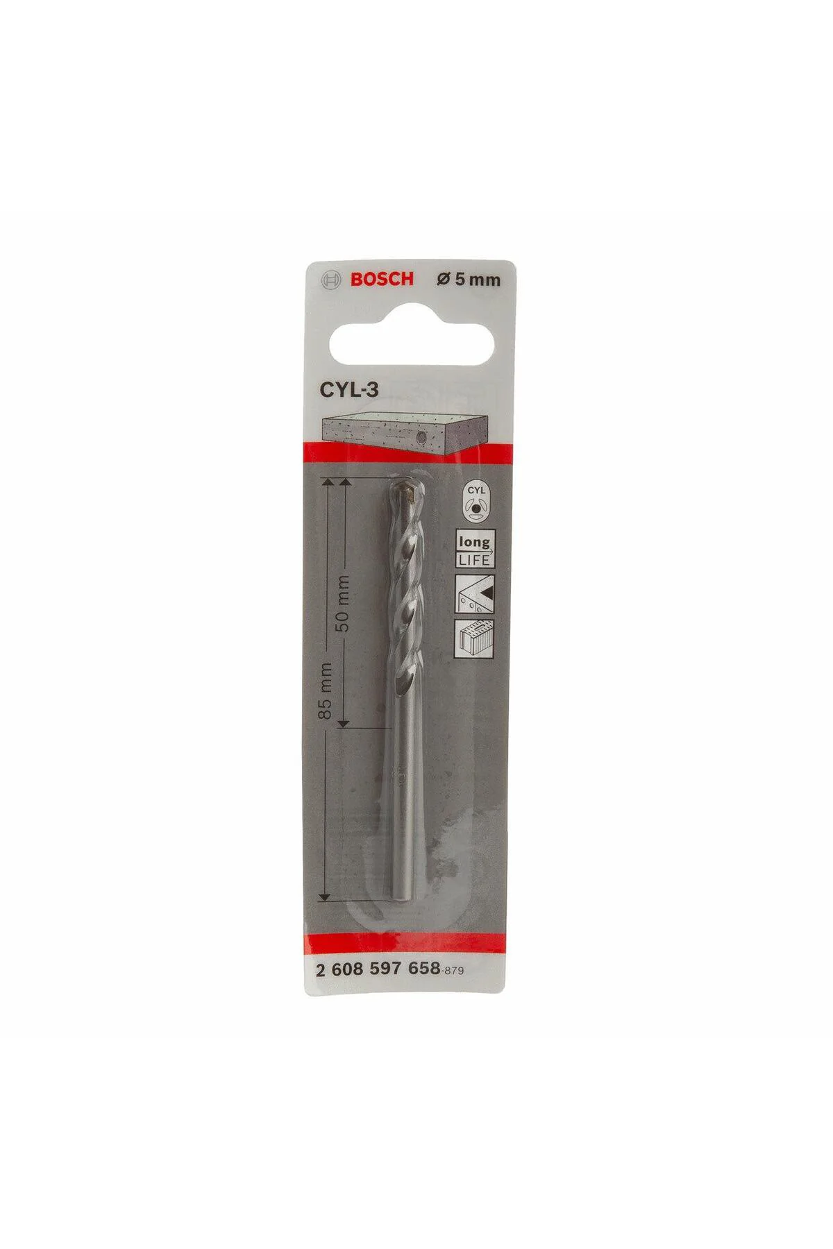 CYL-3 Matkap Uç 5x50x85mm Beton