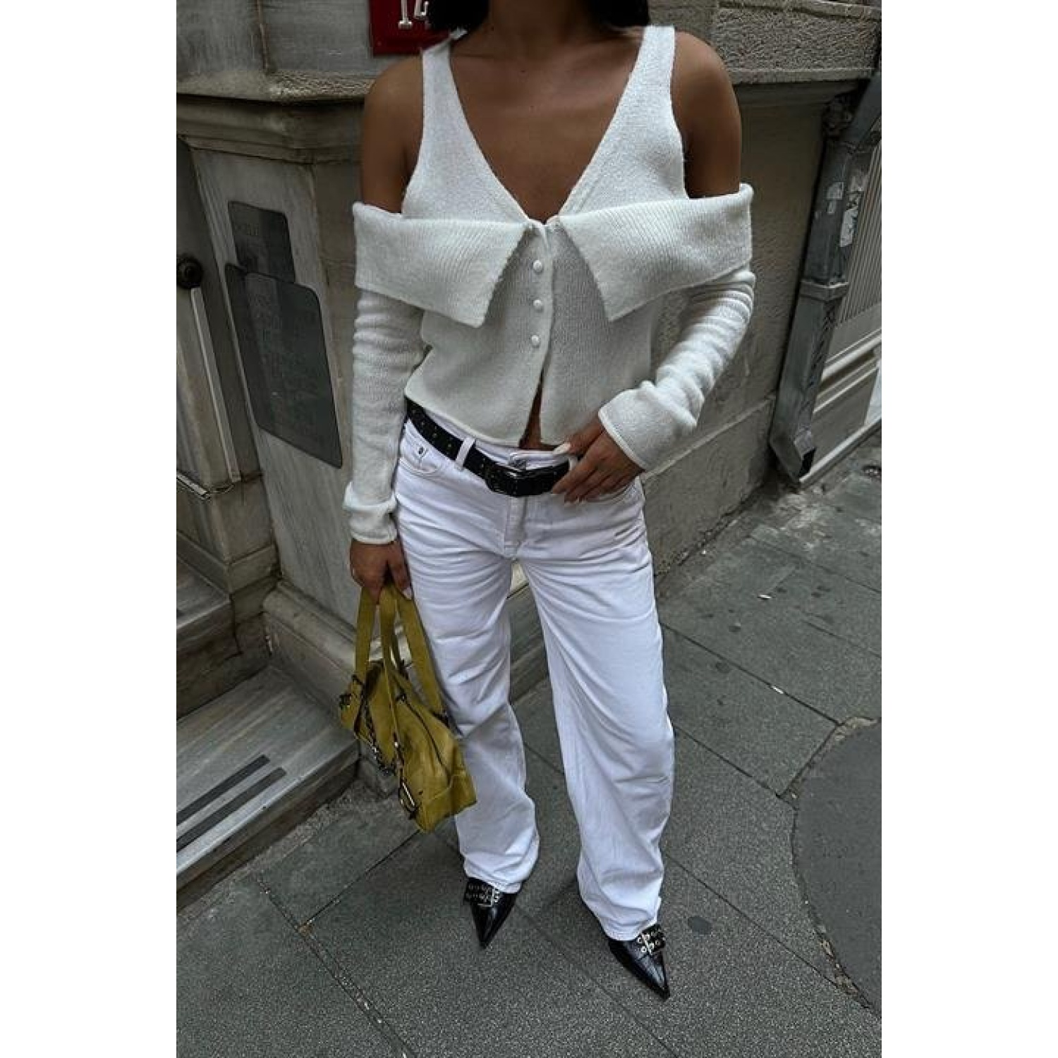 Cynthia Cut Out Triko Hırka -