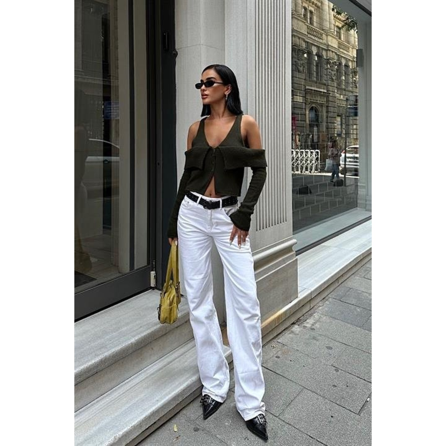 Cynthia Cut Out Triko Hırka - Cynthia Cut Out Triko Hırka -